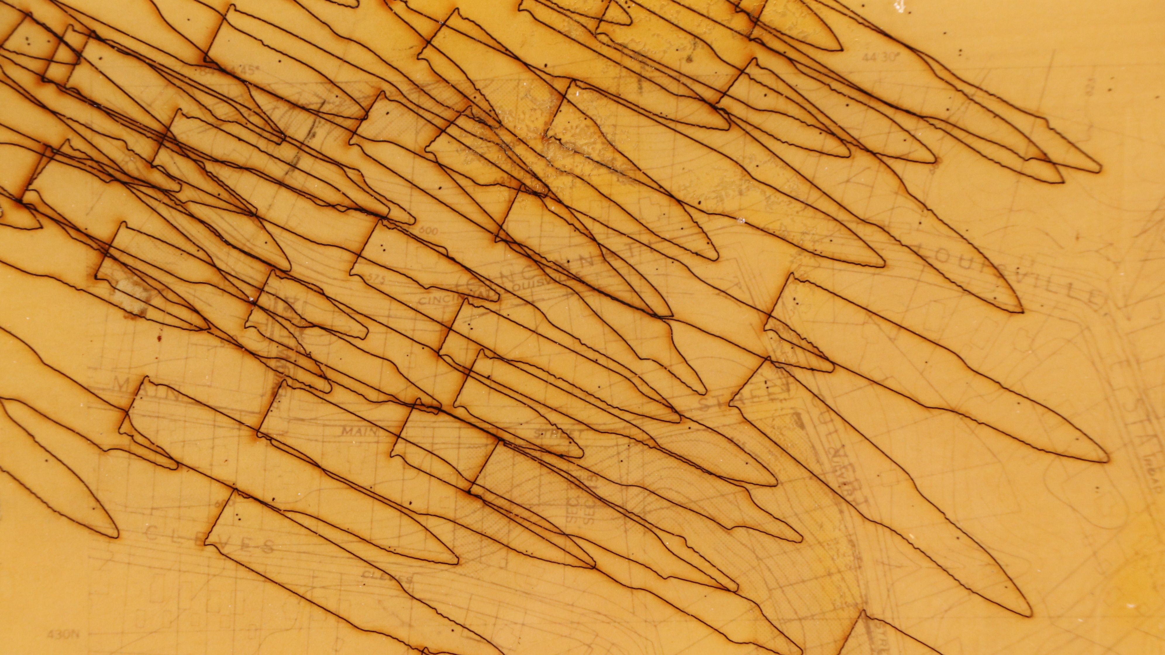 Chris Hoeting Mixed Media Wall Art "Conflict Study #1" and "Conflict Study #1"