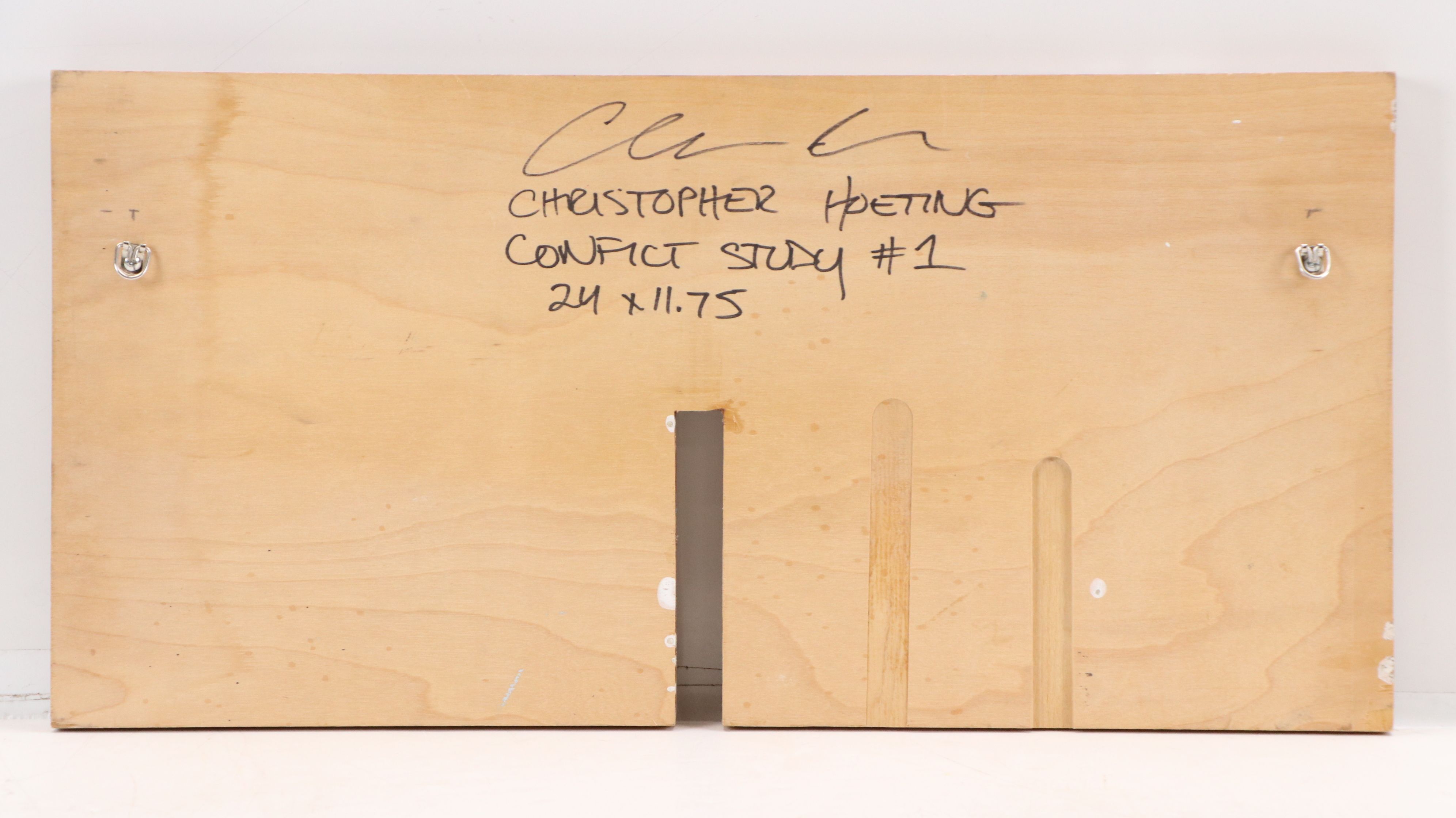 Chris Hoeting Mixed Media Wall Art "Conflict Study #1" and "Conflict Study #1"