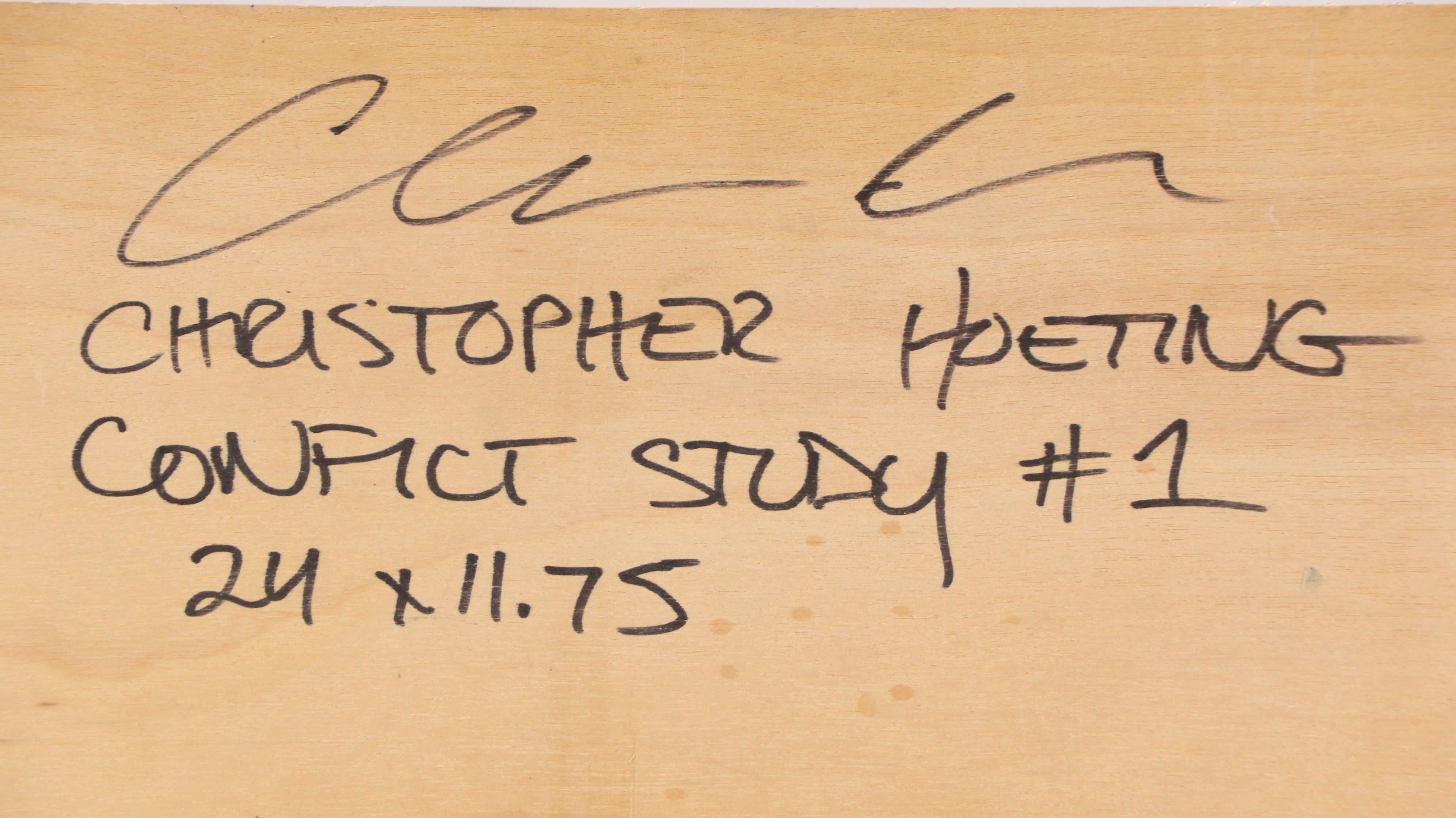 Chris Hoeting Mixed Media Wall Art "Conflict Study #1" and "Conflict Study #1"