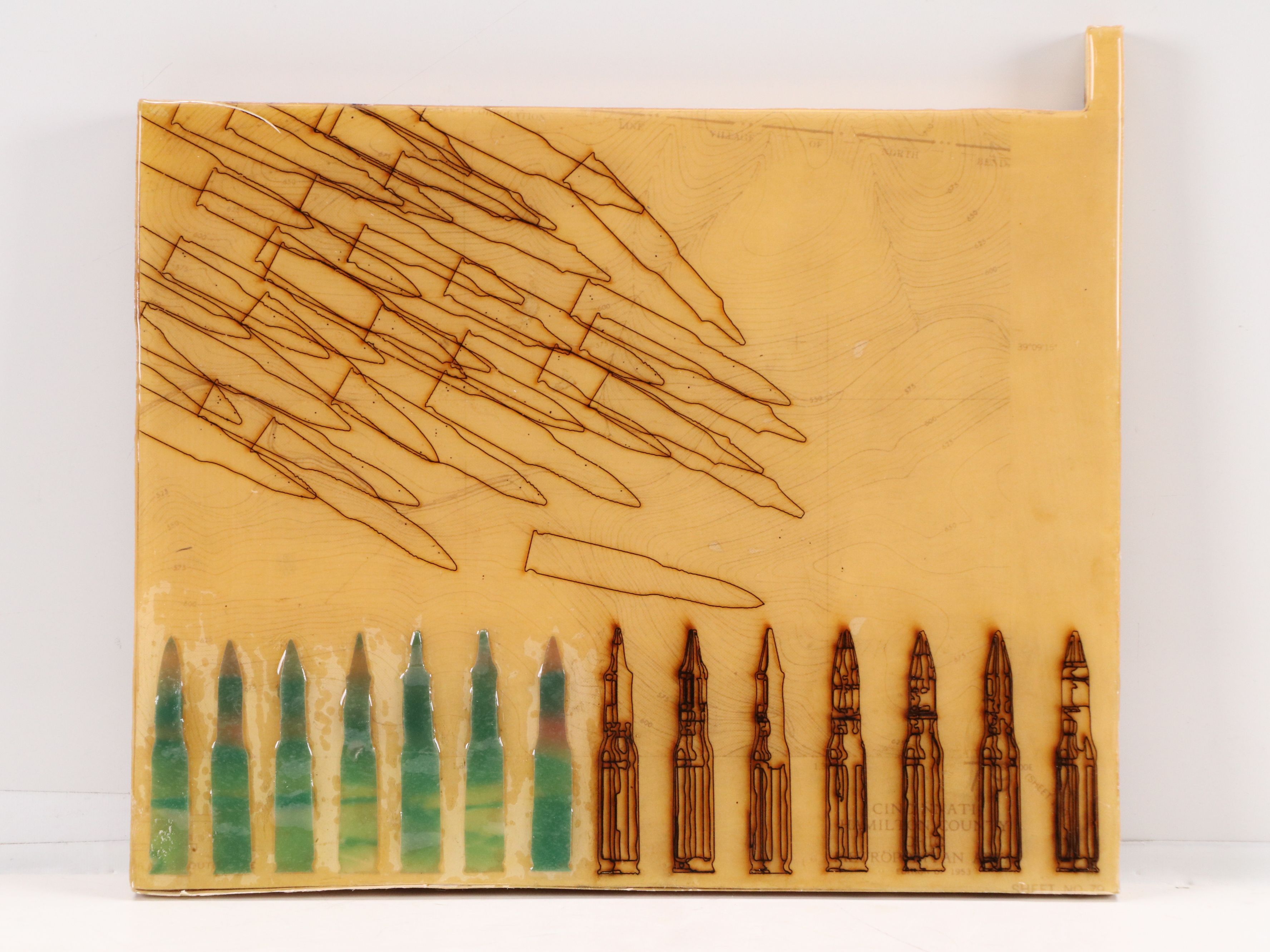 Chris Hoeting Mixed Media Wall Art "Conflict Study #1" and "Conflict Study #1"