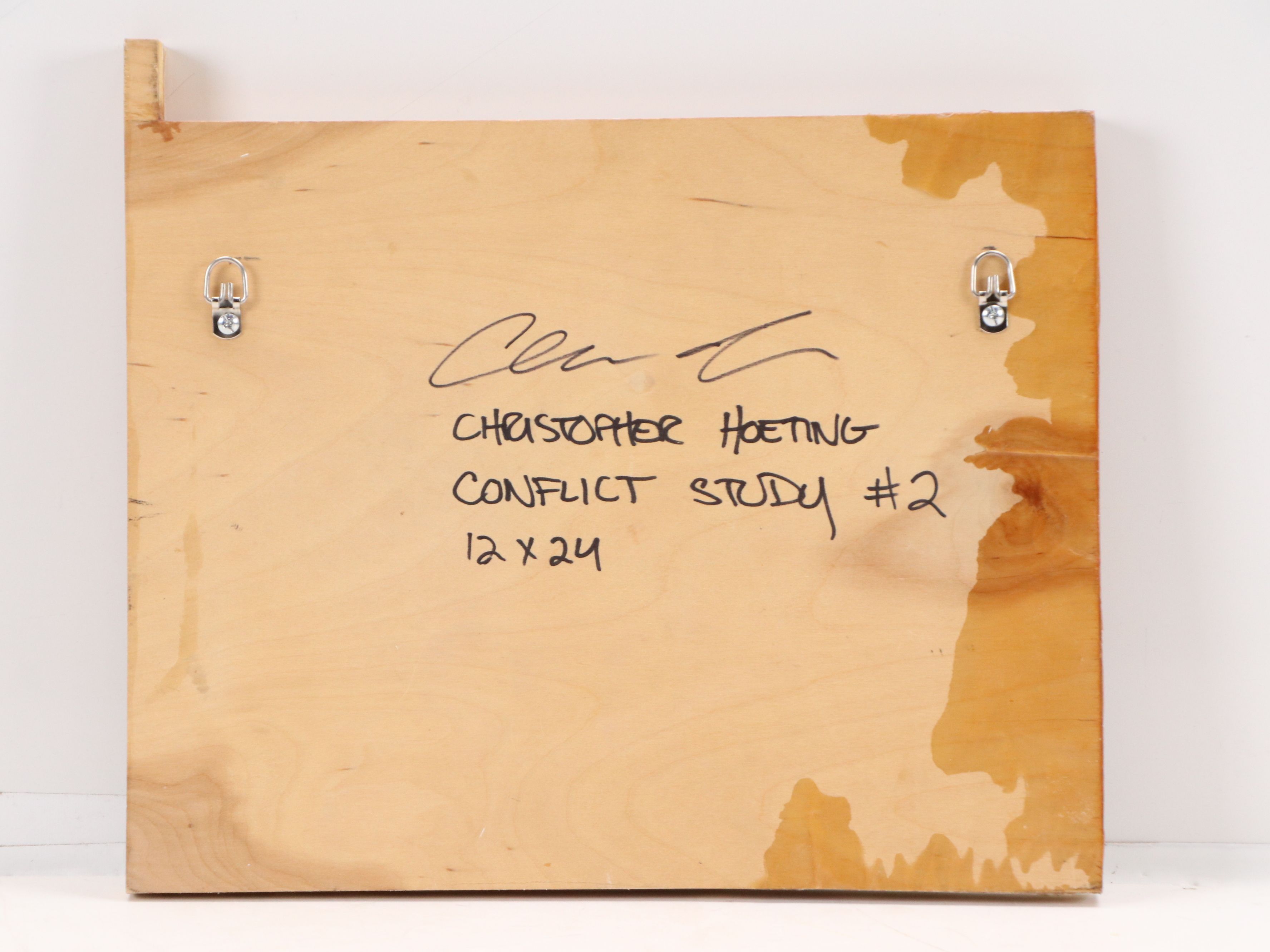 Chris Hoeting Mixed Media Wall Art "Conflict Study #1" and "Conflict Study #1"