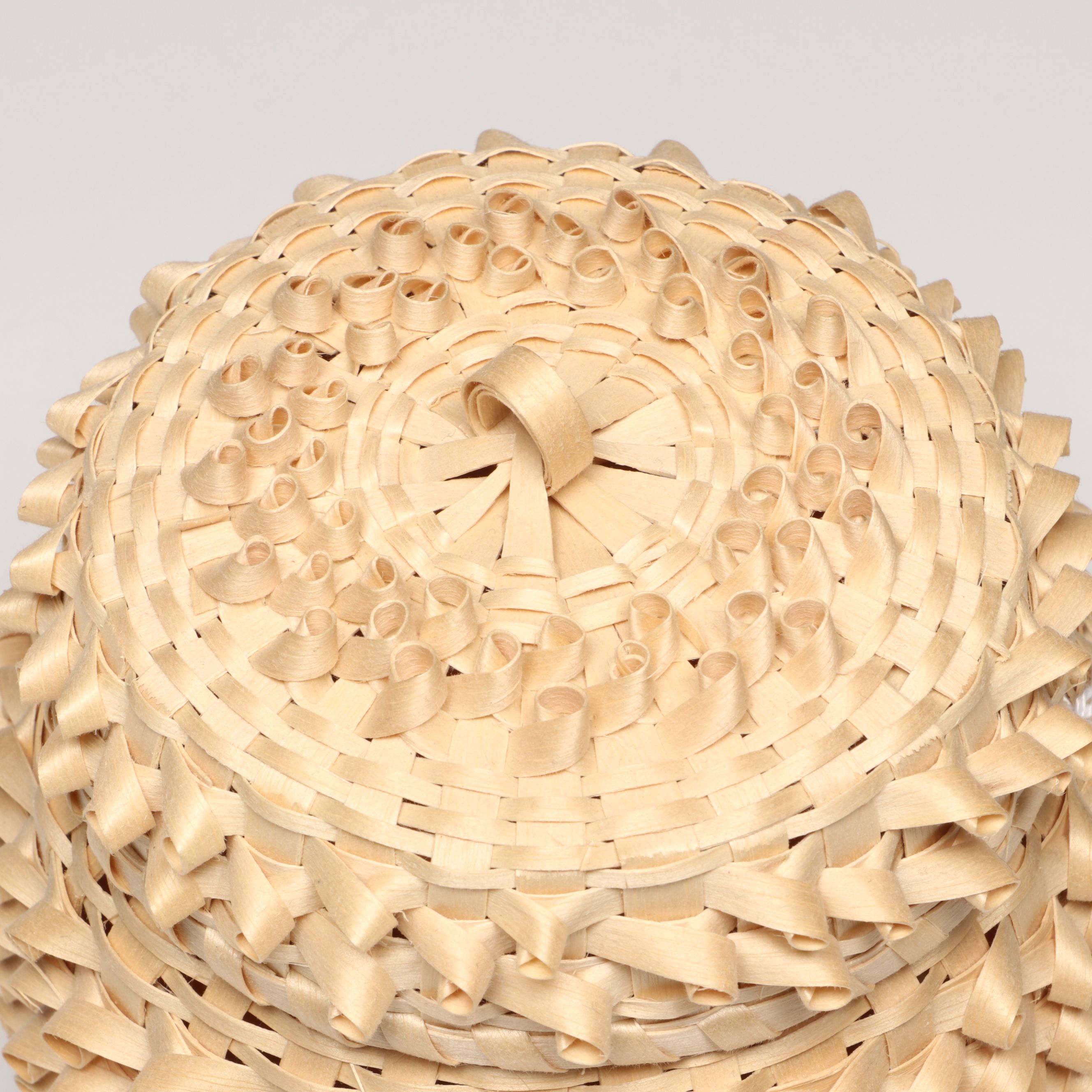 Katie Sickles Oneida Handwoven Black Ash Basketry Vessel