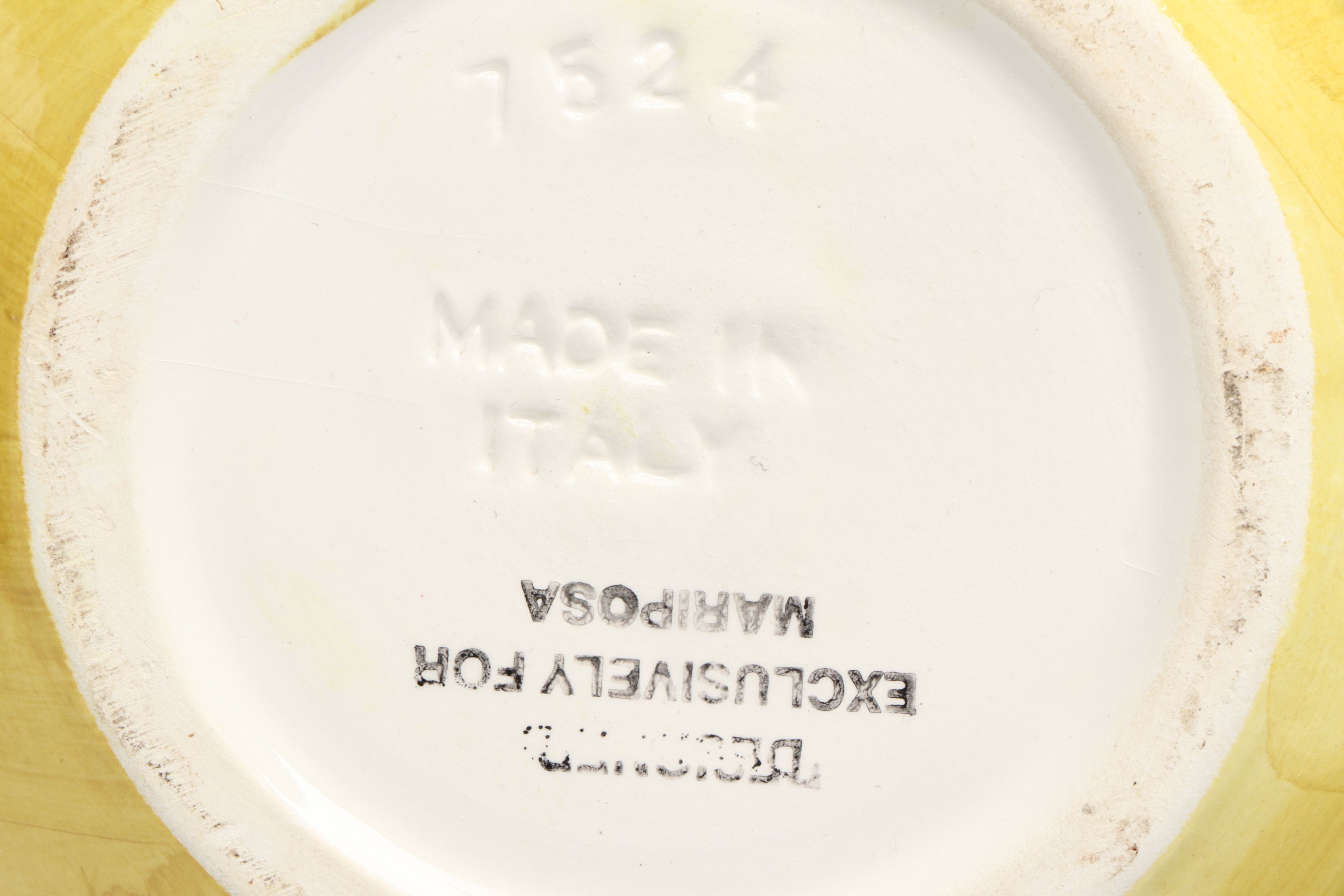 Soule Studio Yellow Glaze Ceramic Pitcher with Other Majolica Style Drinkware