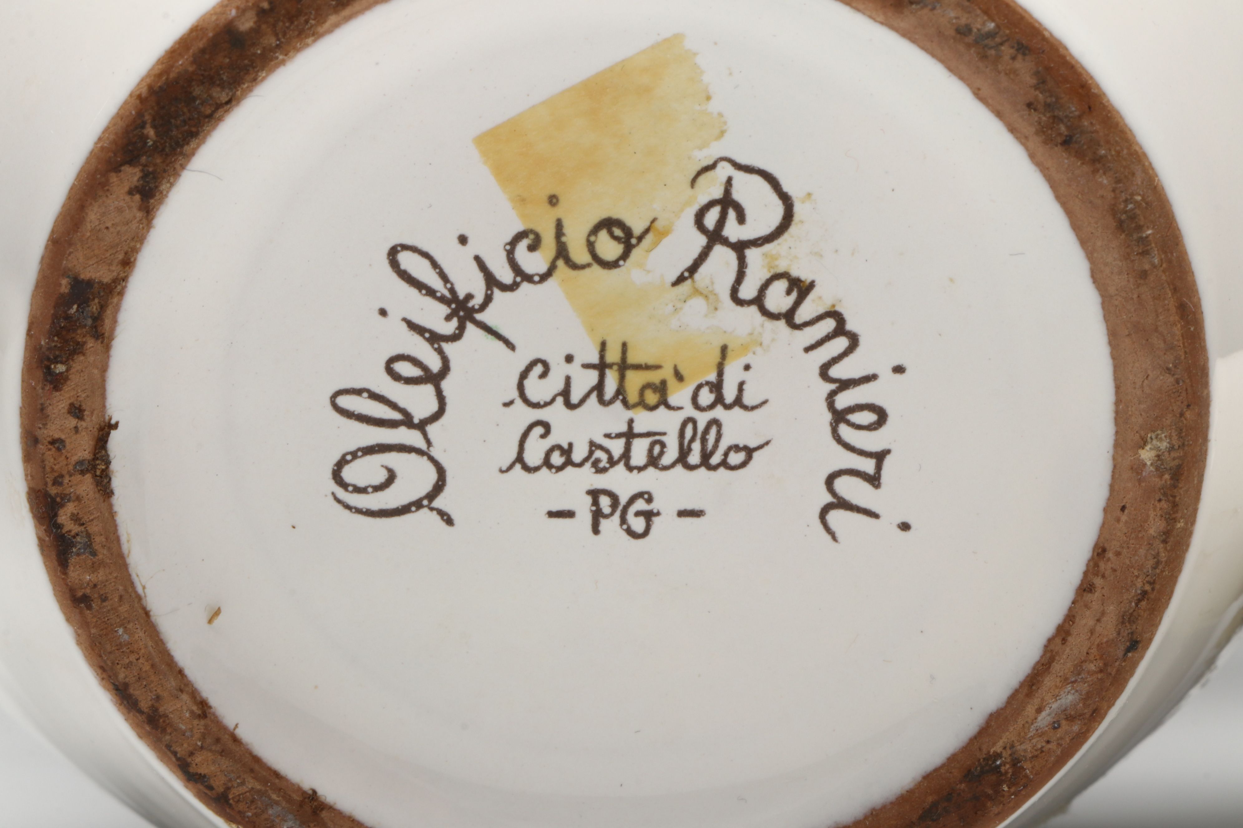 Soule Studio Yellow Glaze Ceramic Pitcher with Other Majolica Style Drinkware