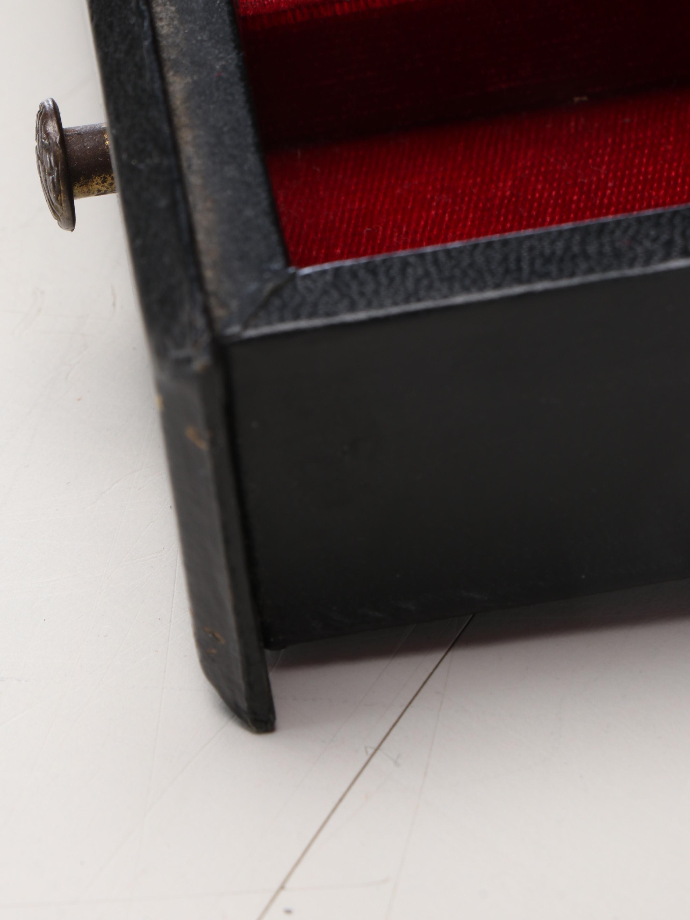 Alligator Leather Shelved Storage Box with Jewelry Box and Woven Wicker Basket