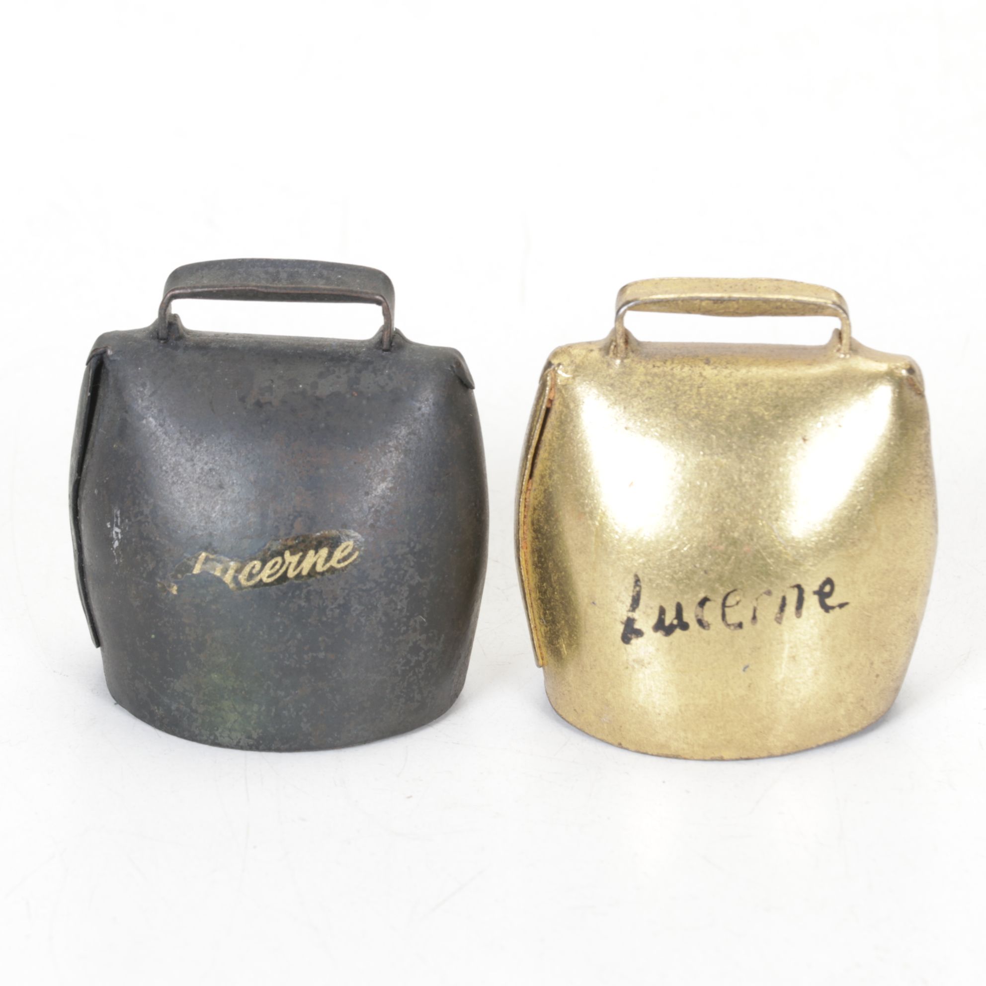 Swiss Cow Bell with Turtle & Forg Miniature Figurines