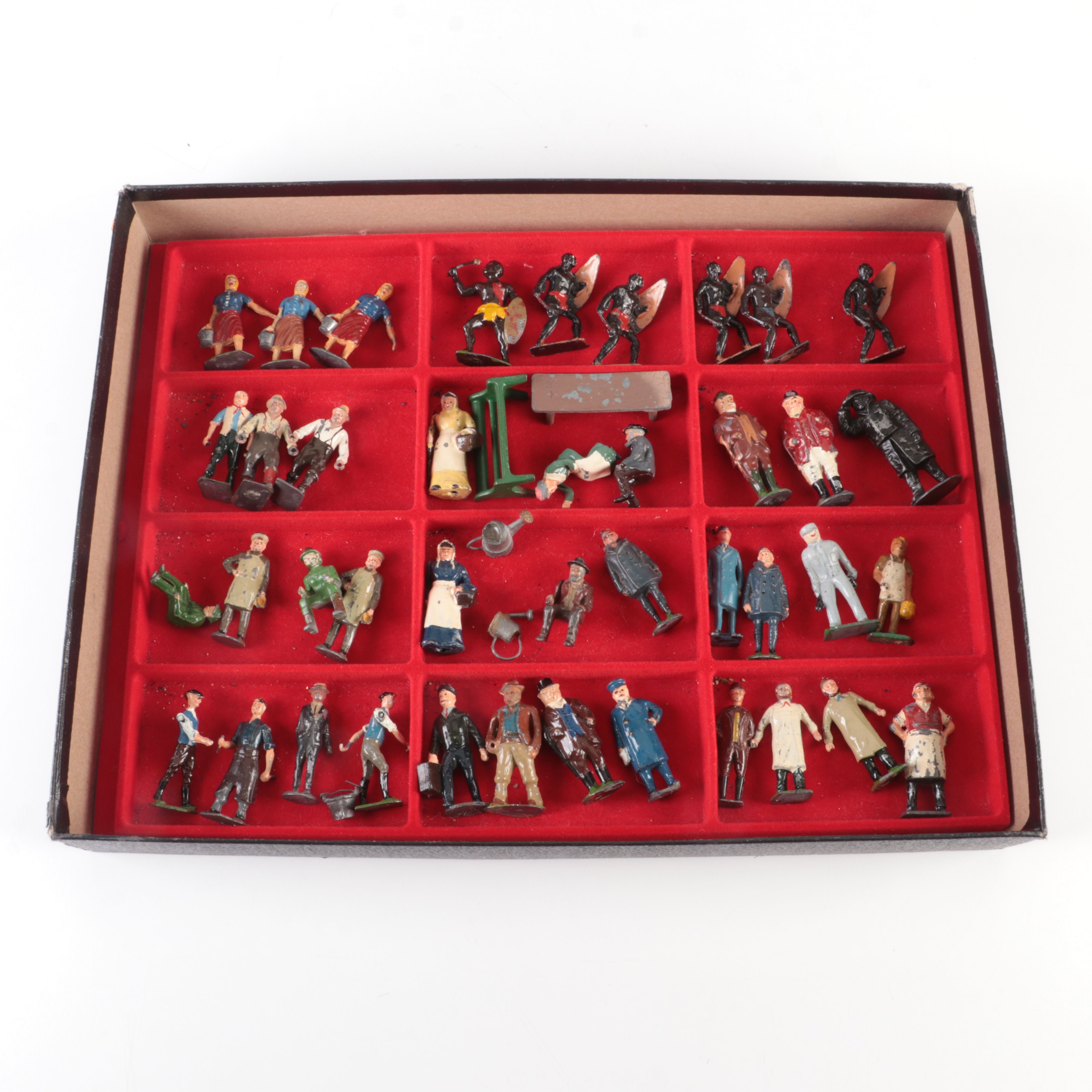 Collection of Over 40 English Made Civilian Toy Figures