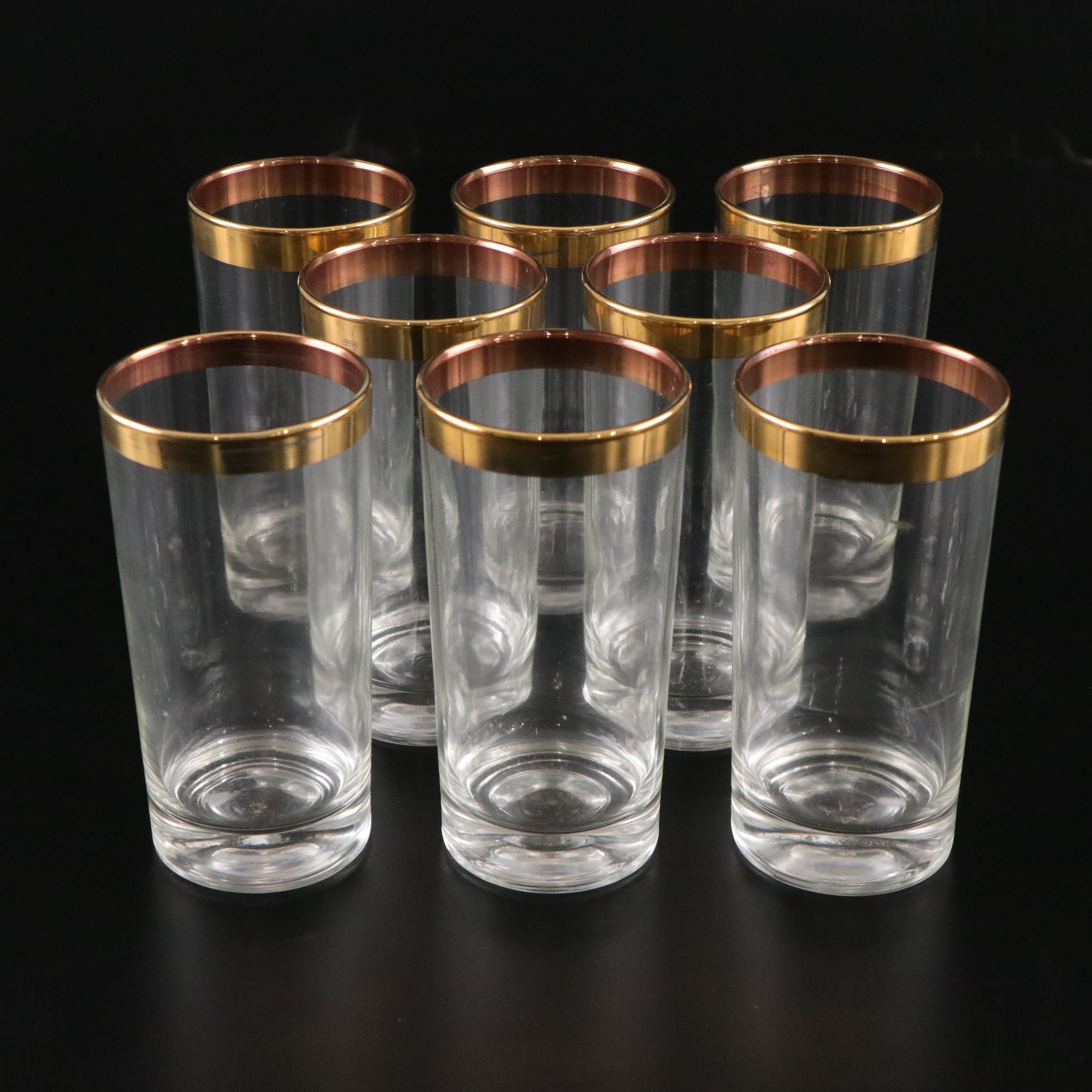 Mid Century Modern Gilt Bar Caddy with Ice Bucket and Tongs