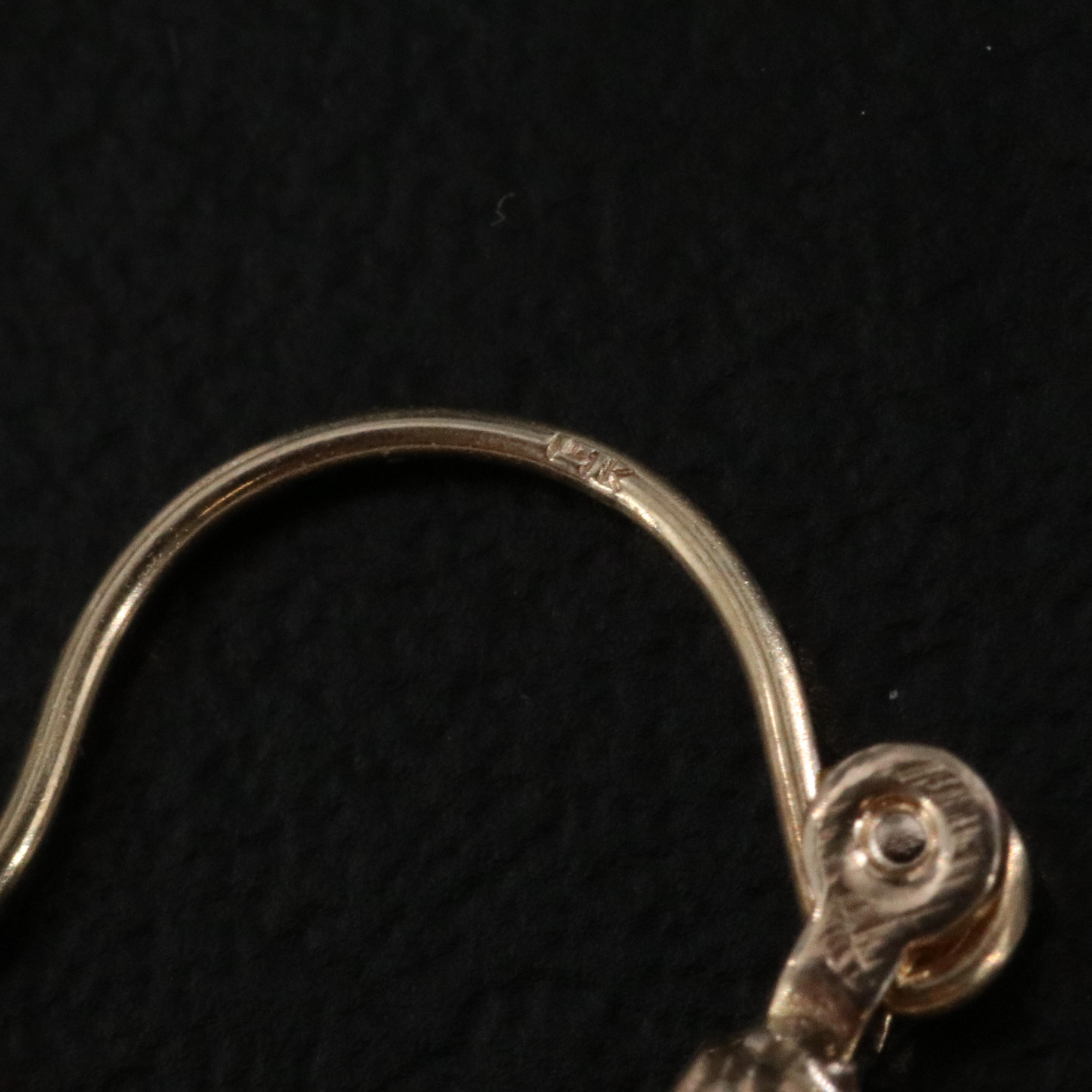 14K Fluted Hoop Earrings
