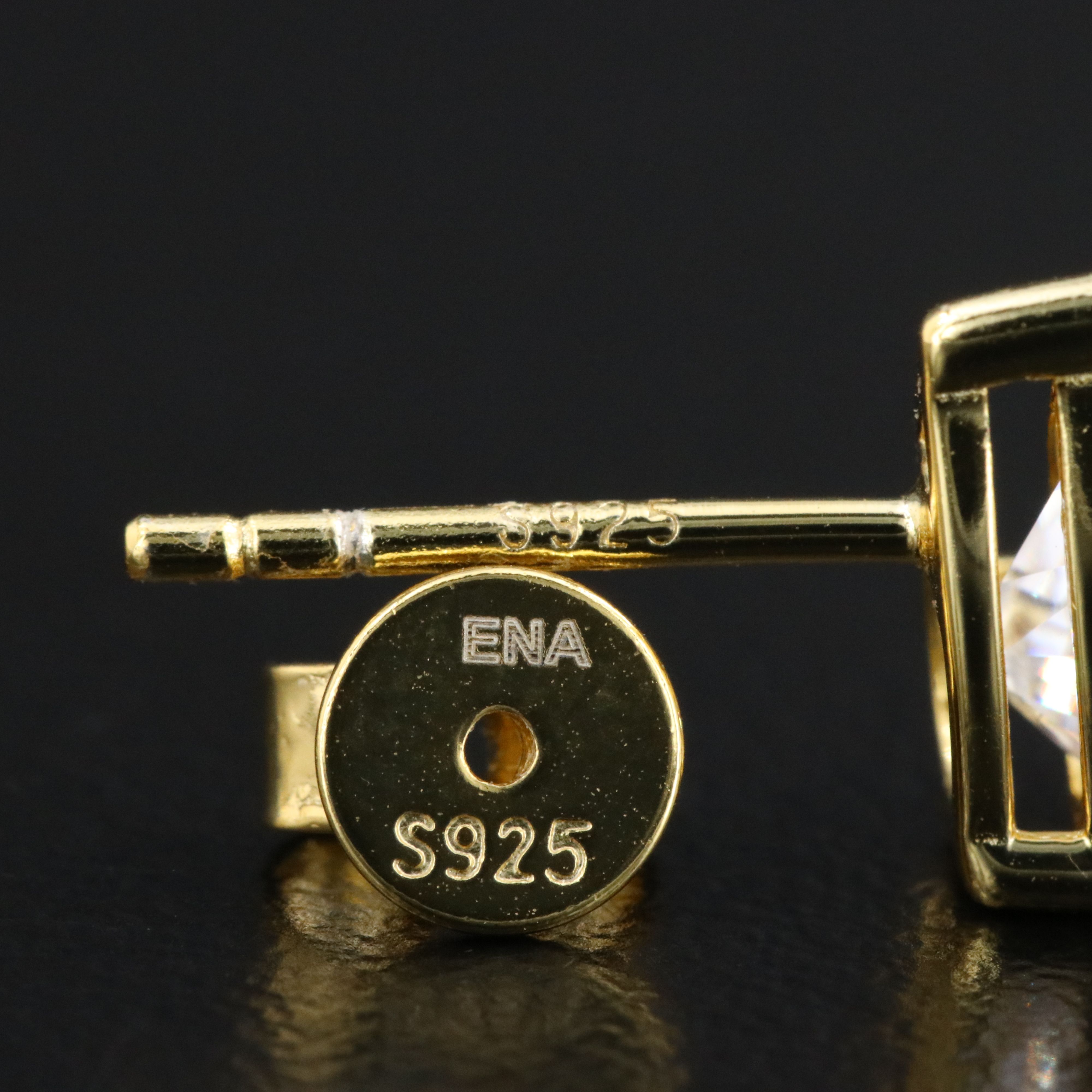 Sterling Moissanite Stud Earrings