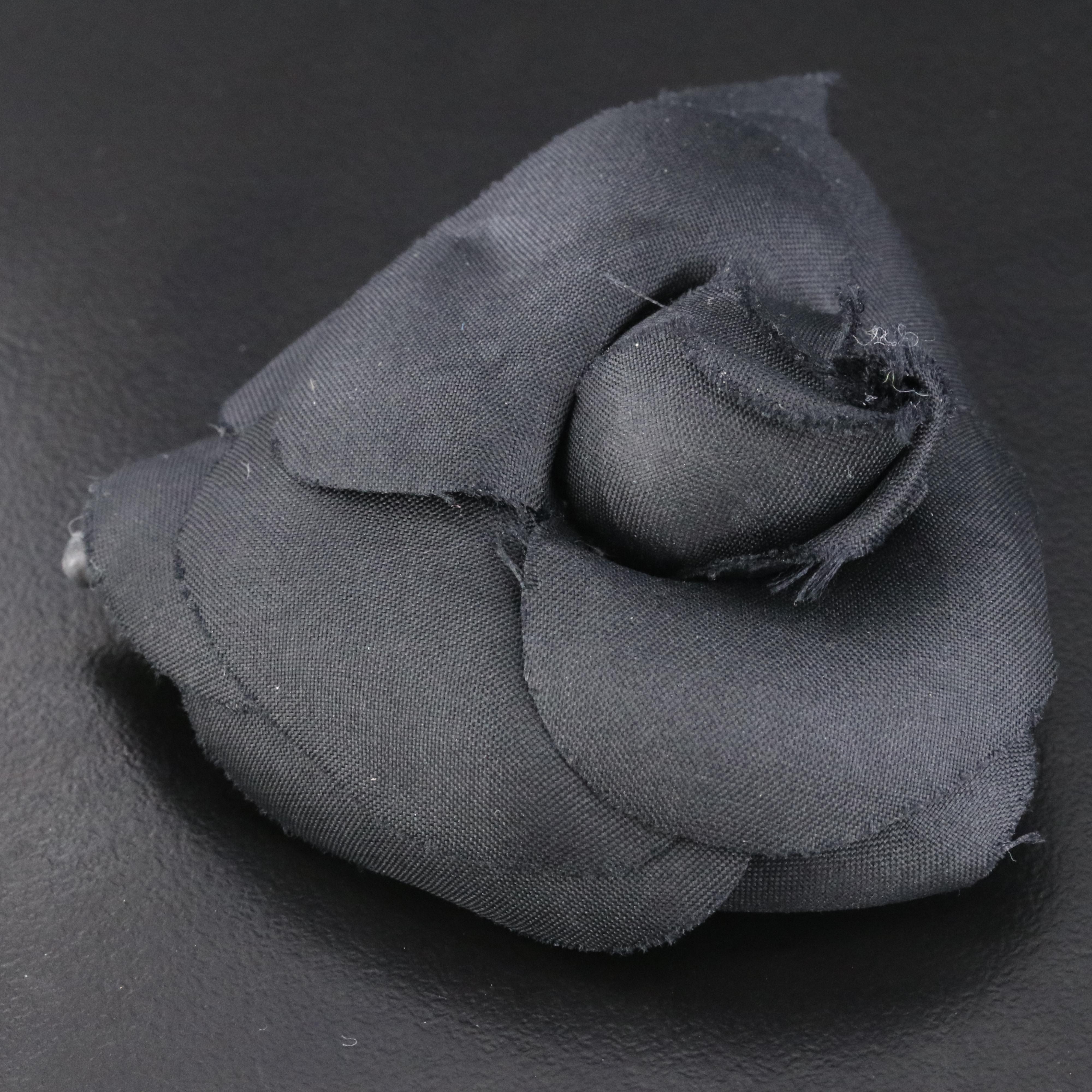 Chanel Black  Flower Brooch