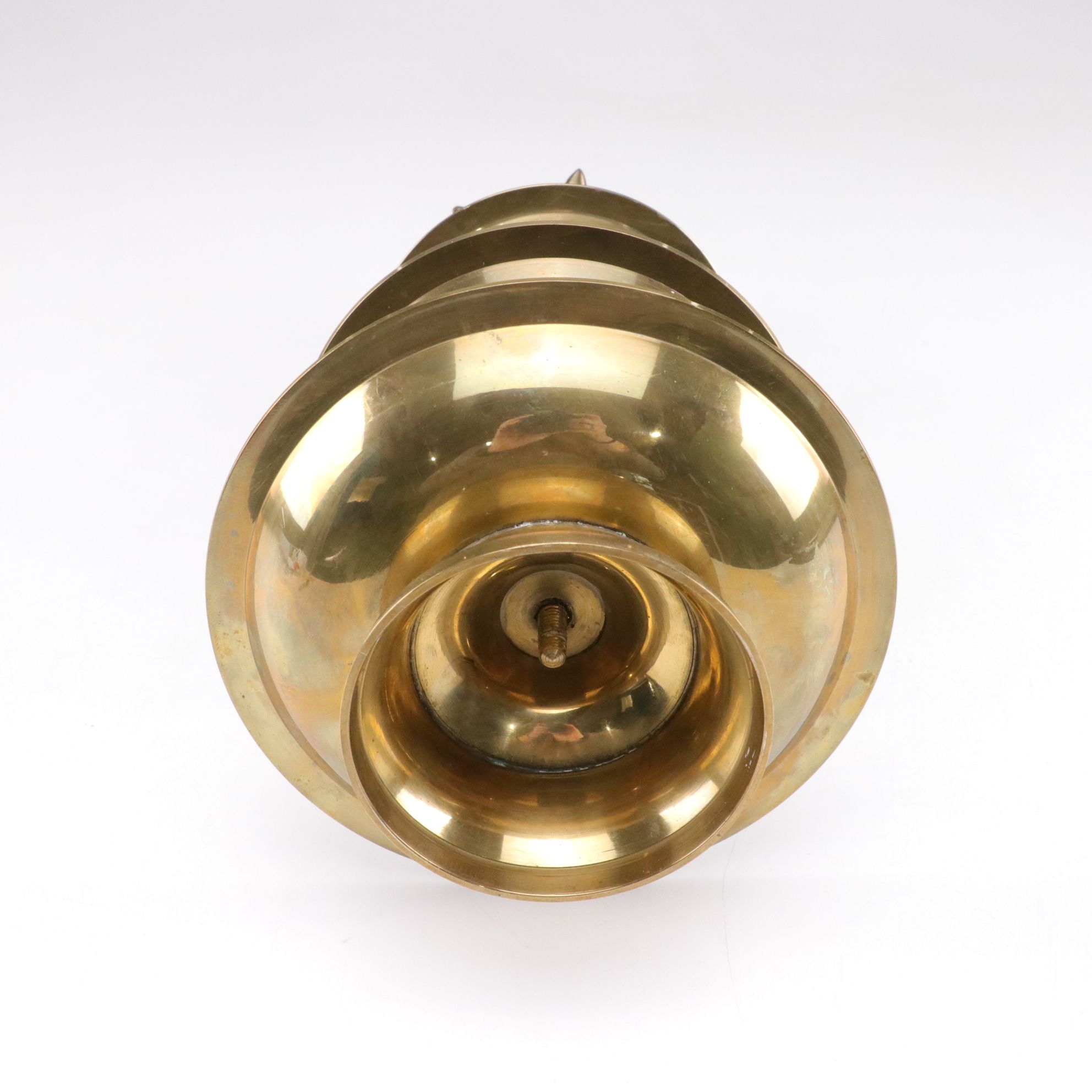 Brass Three-Tier Tower Tray & Deer Figurine