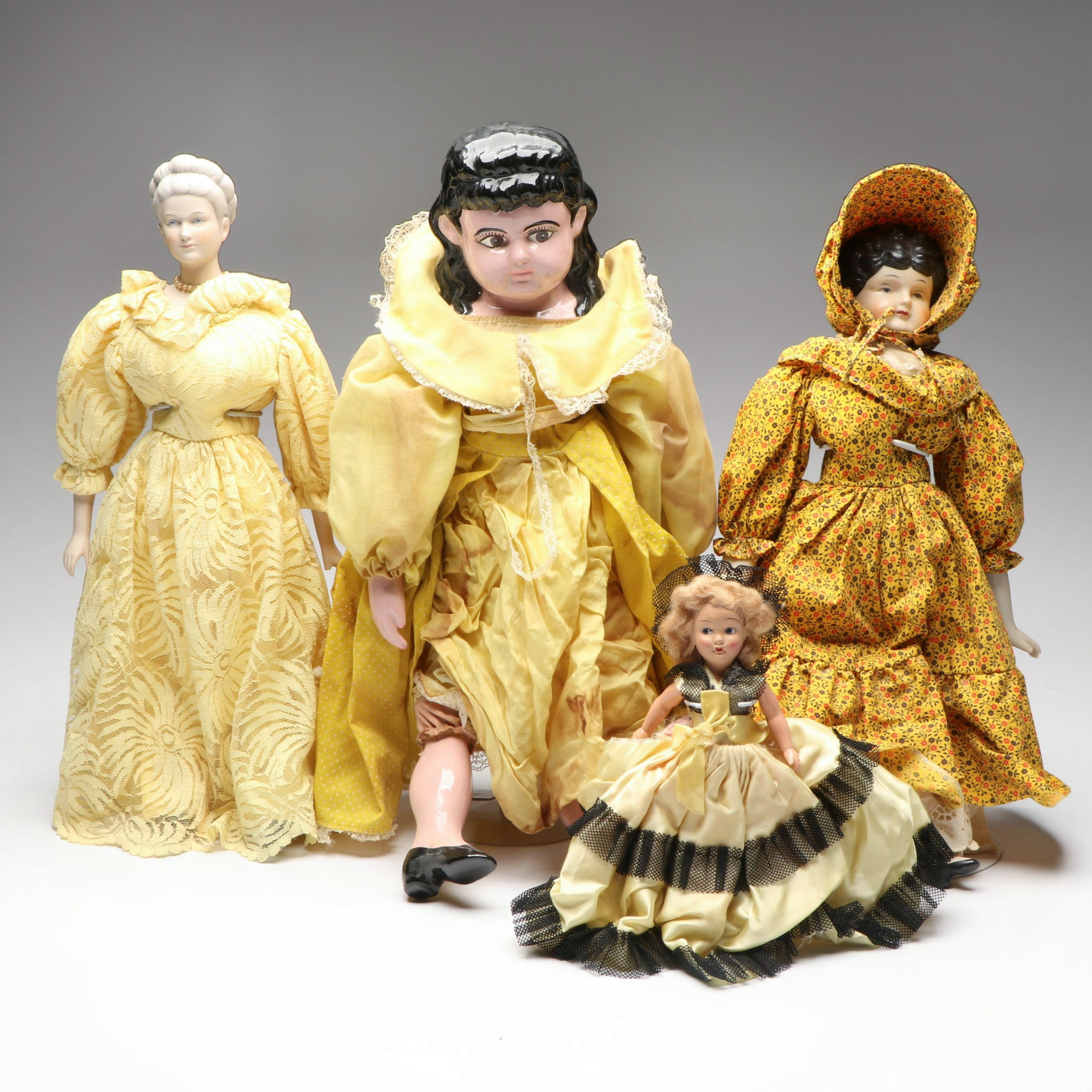 Hand-Painted Bisque and Other Vintage Dolls