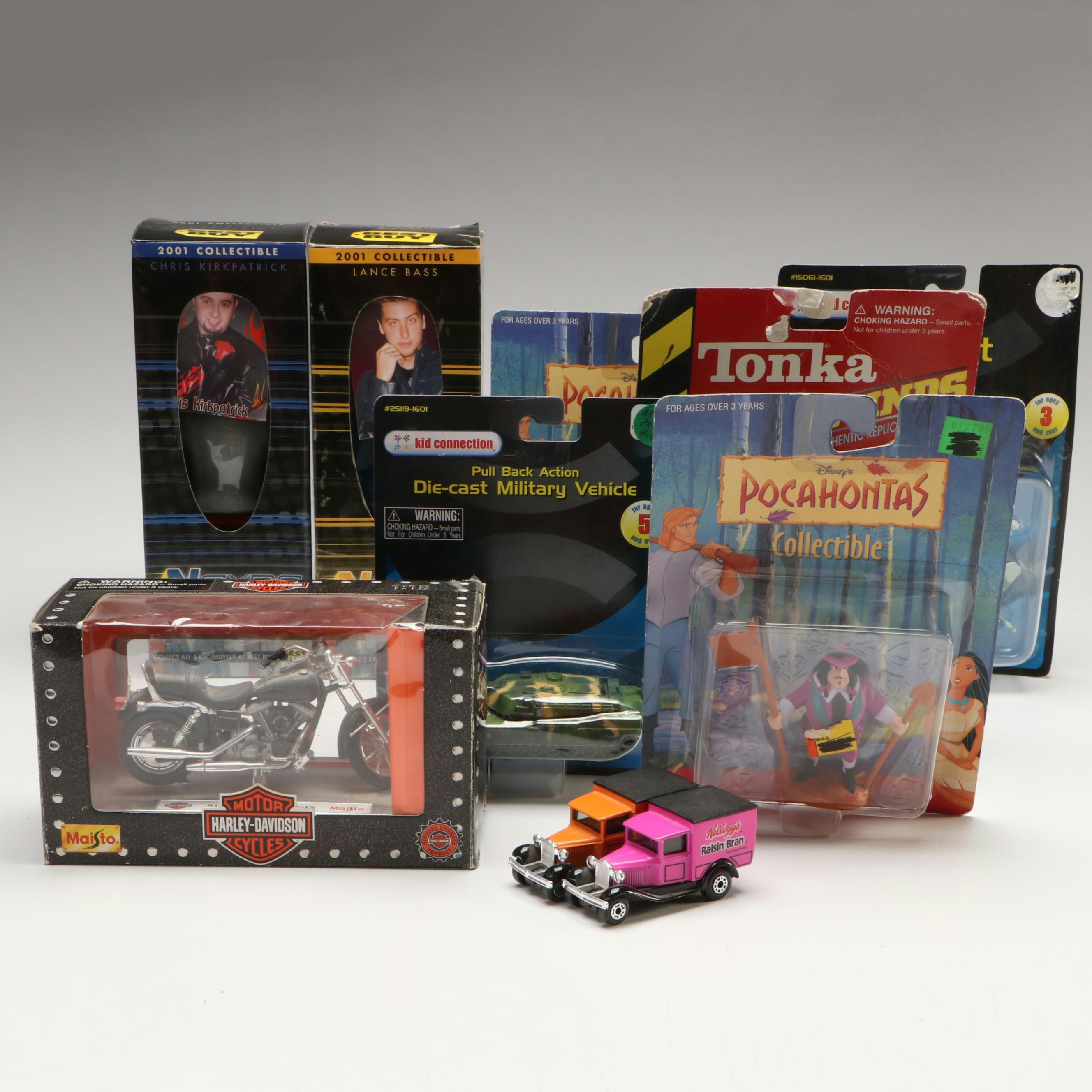 Disney Pocahontas with N-Sync and Other Figurines and Diecast Vehicles