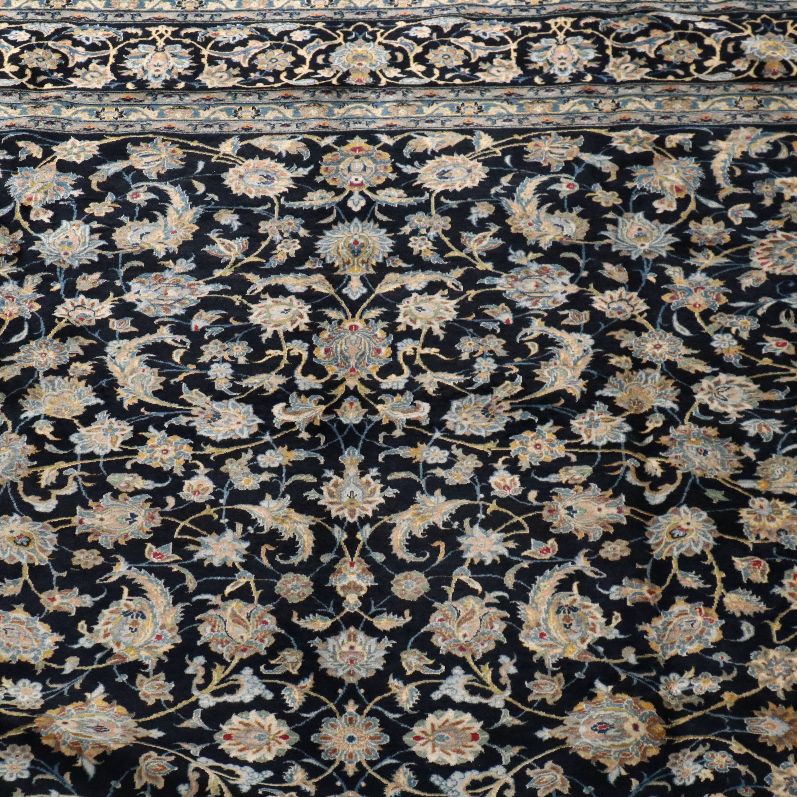 9' x 12'8 Hand-Knotted Persian Isfahan Style Area Rug