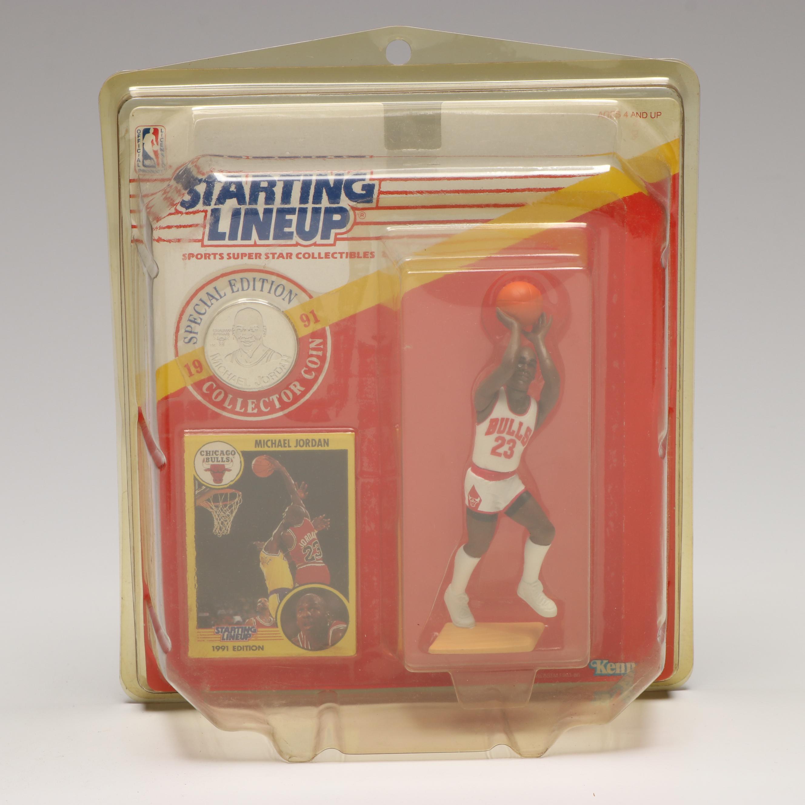 Kenner and Mattel Michael Jordan Figures and Trading Card