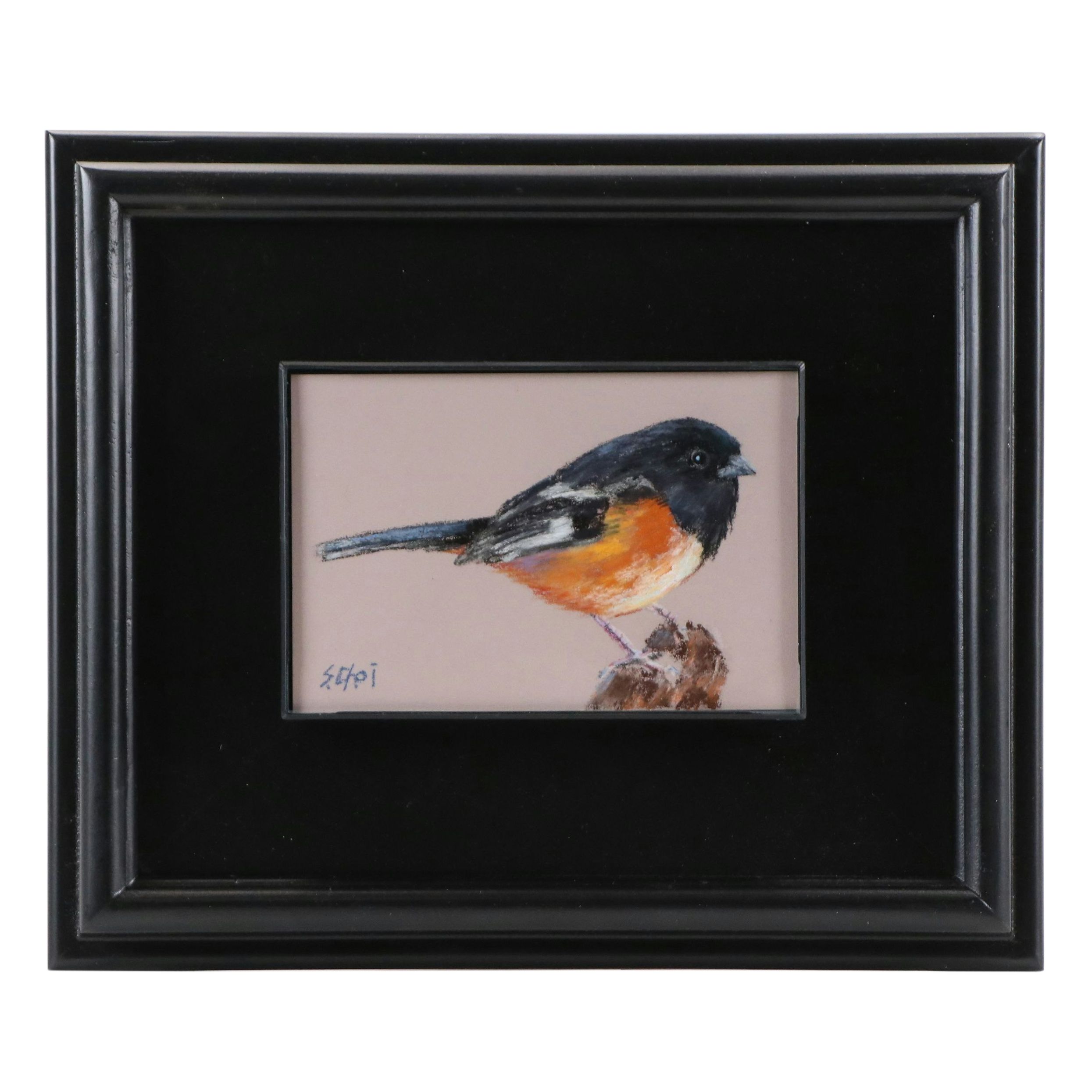 Sunkyung Choi Chalk Pastel Drawing of Bird, 21st Century