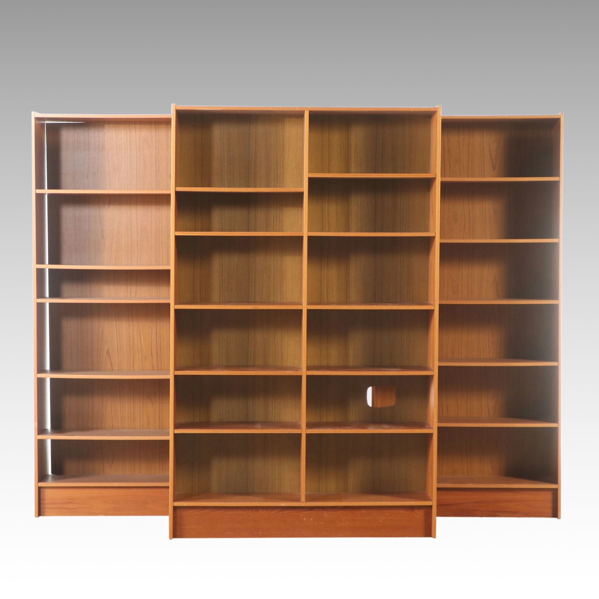 Set of Three Danish Modern Teak Bookcases