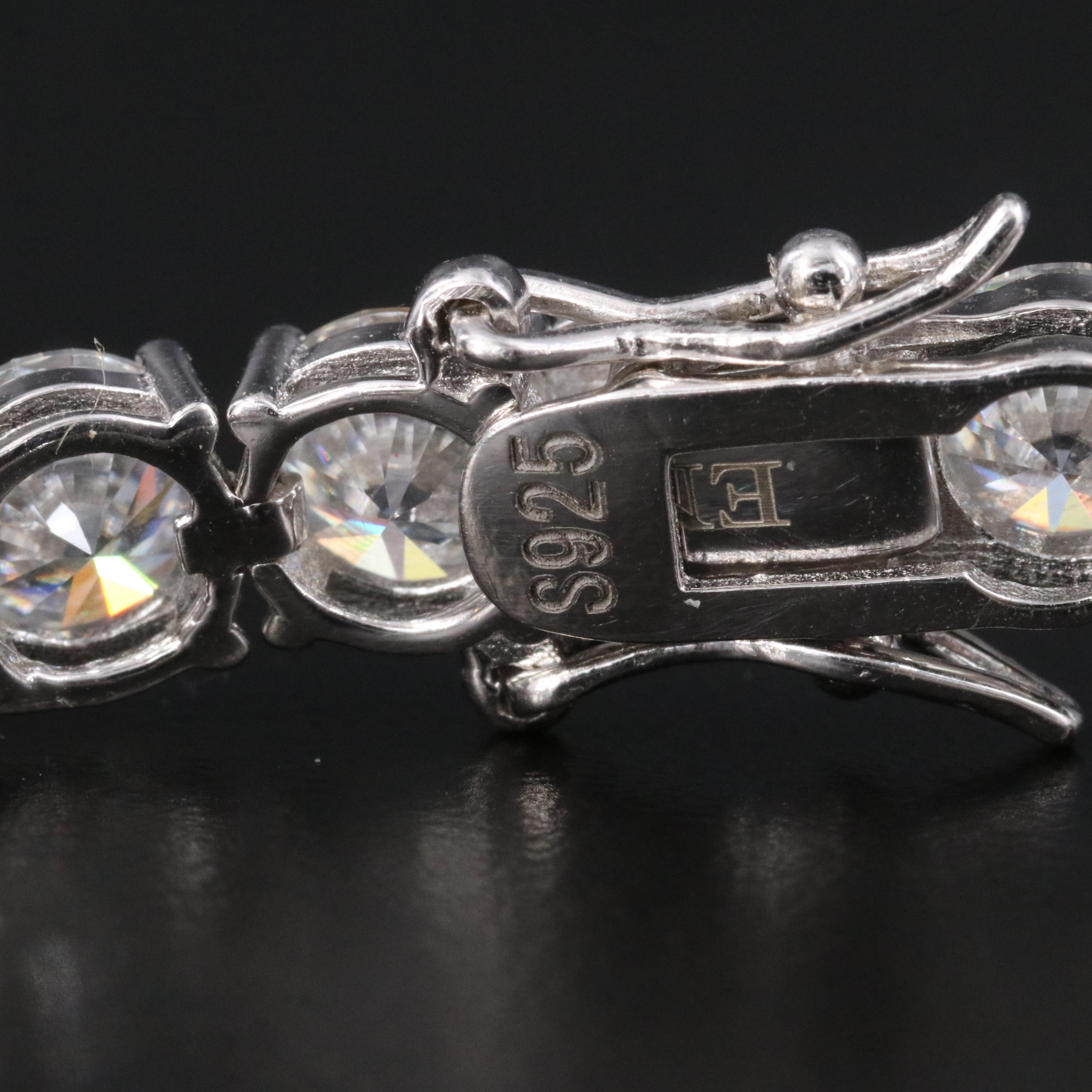 Sterling Moissanite Line Bracelet