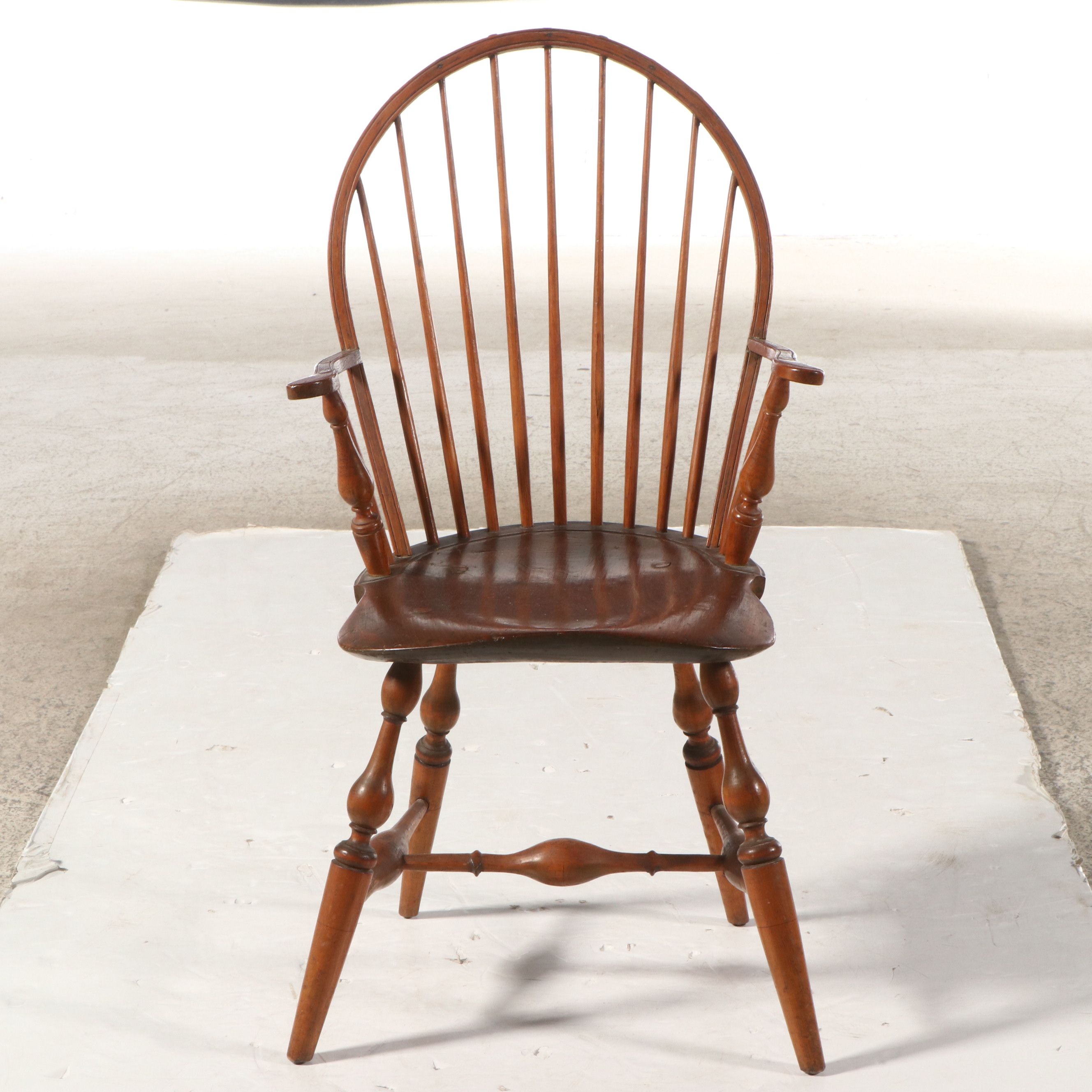 Windsor Style Spindle Back Wooden Armchair