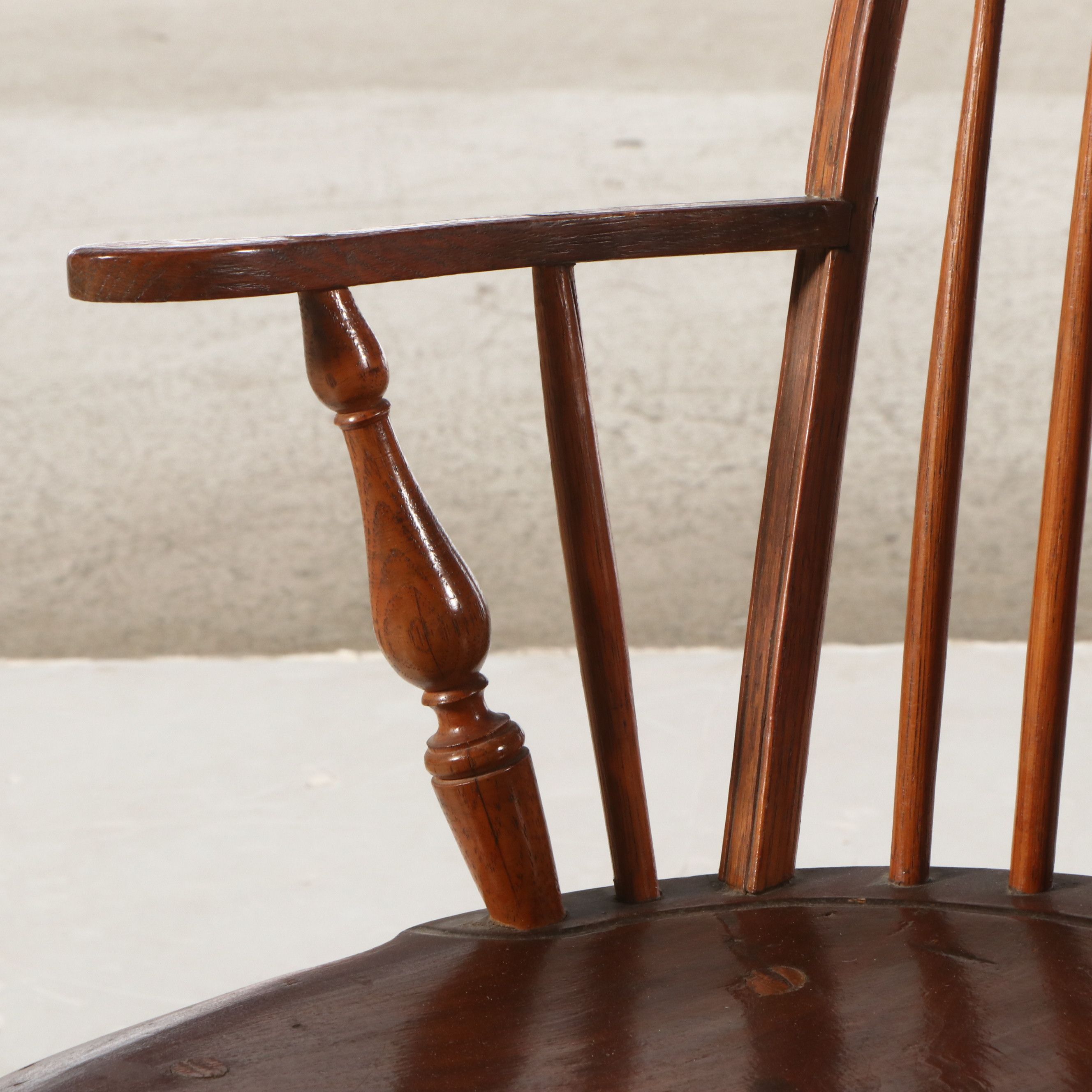 Windsor Style Spindle Back Wooden Armchair