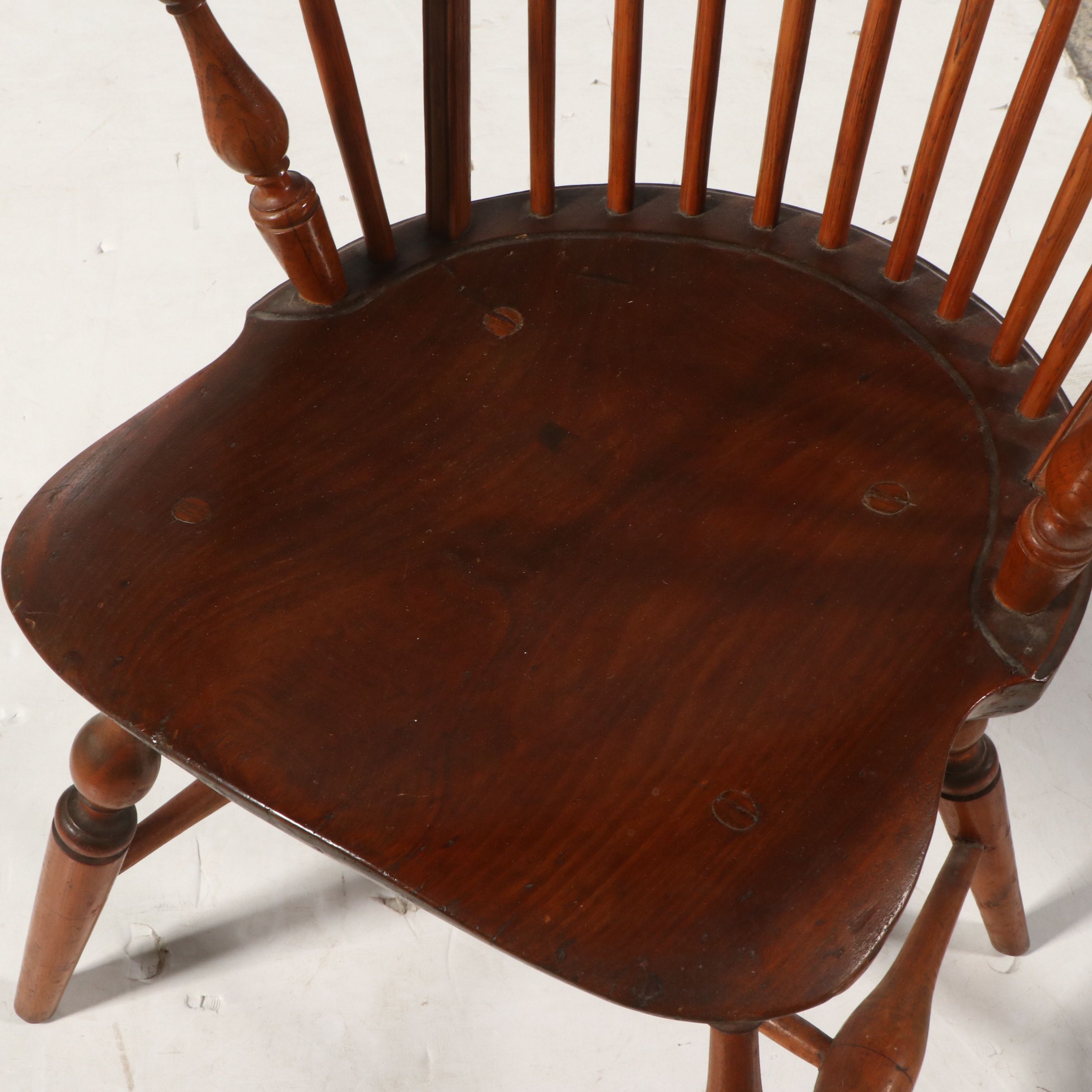 Windsor Style Spindle Back Wooden Armchair