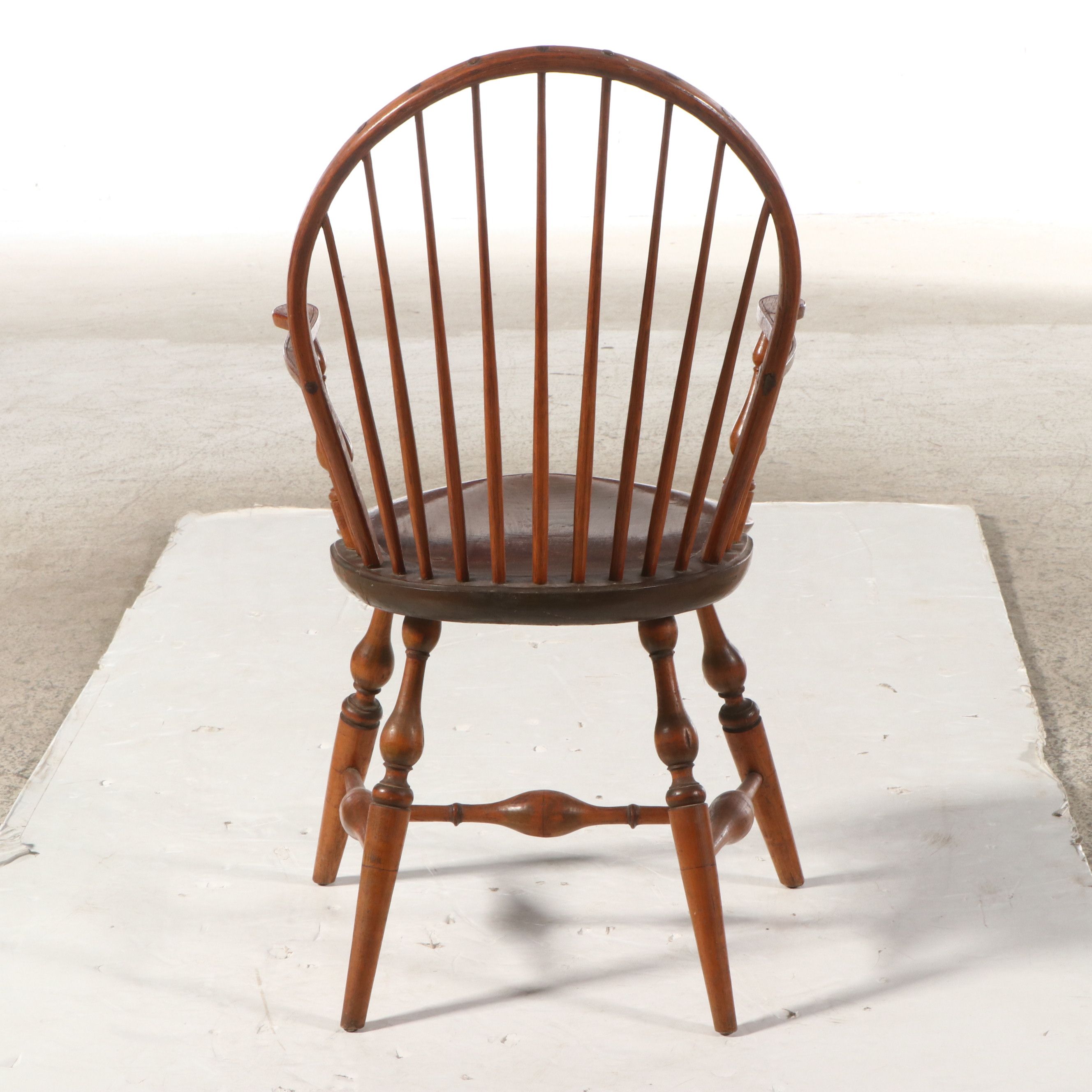 Windsor Style Spindle Back Wooden Armchair