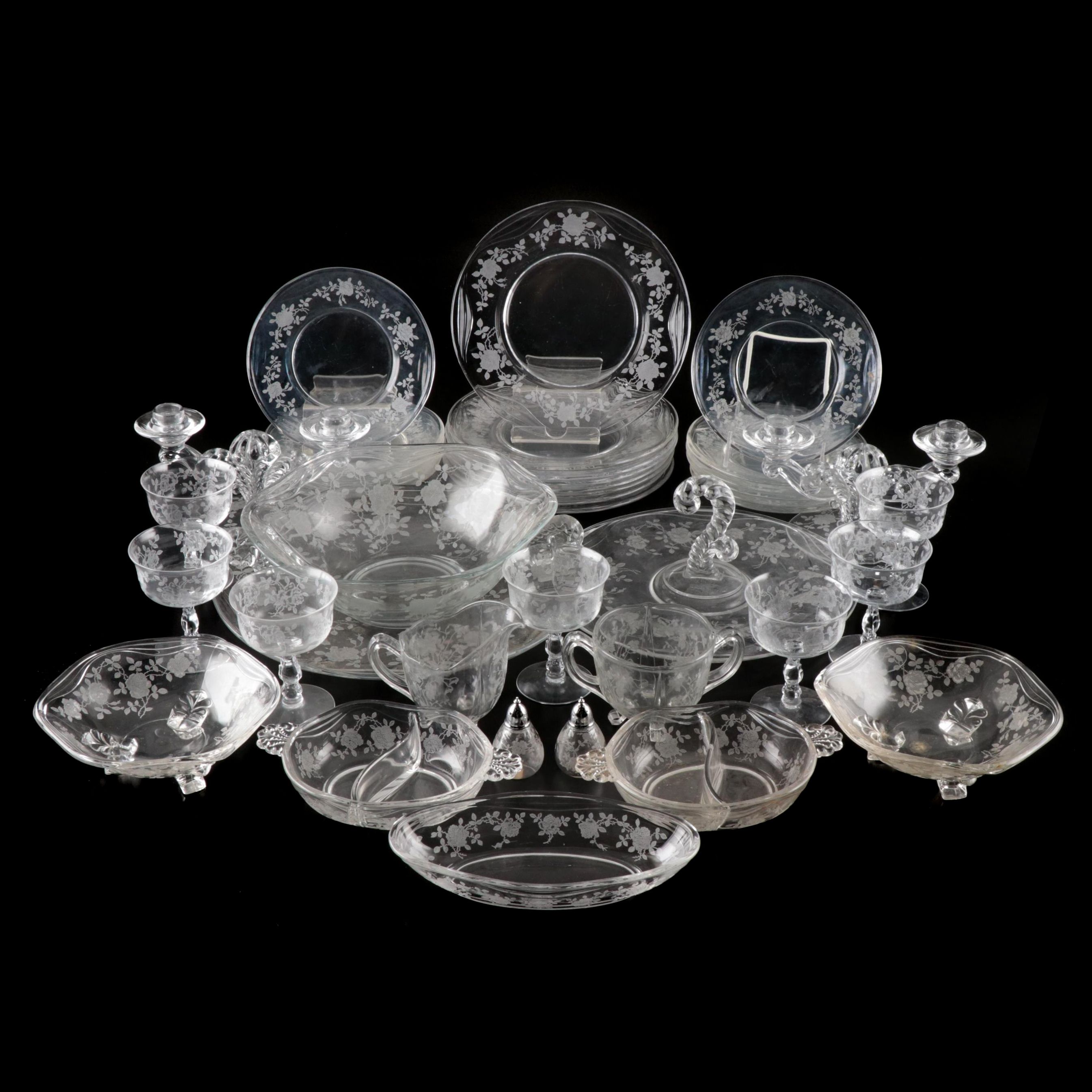 Fostoria "Willowmere" Glass Dinnerware