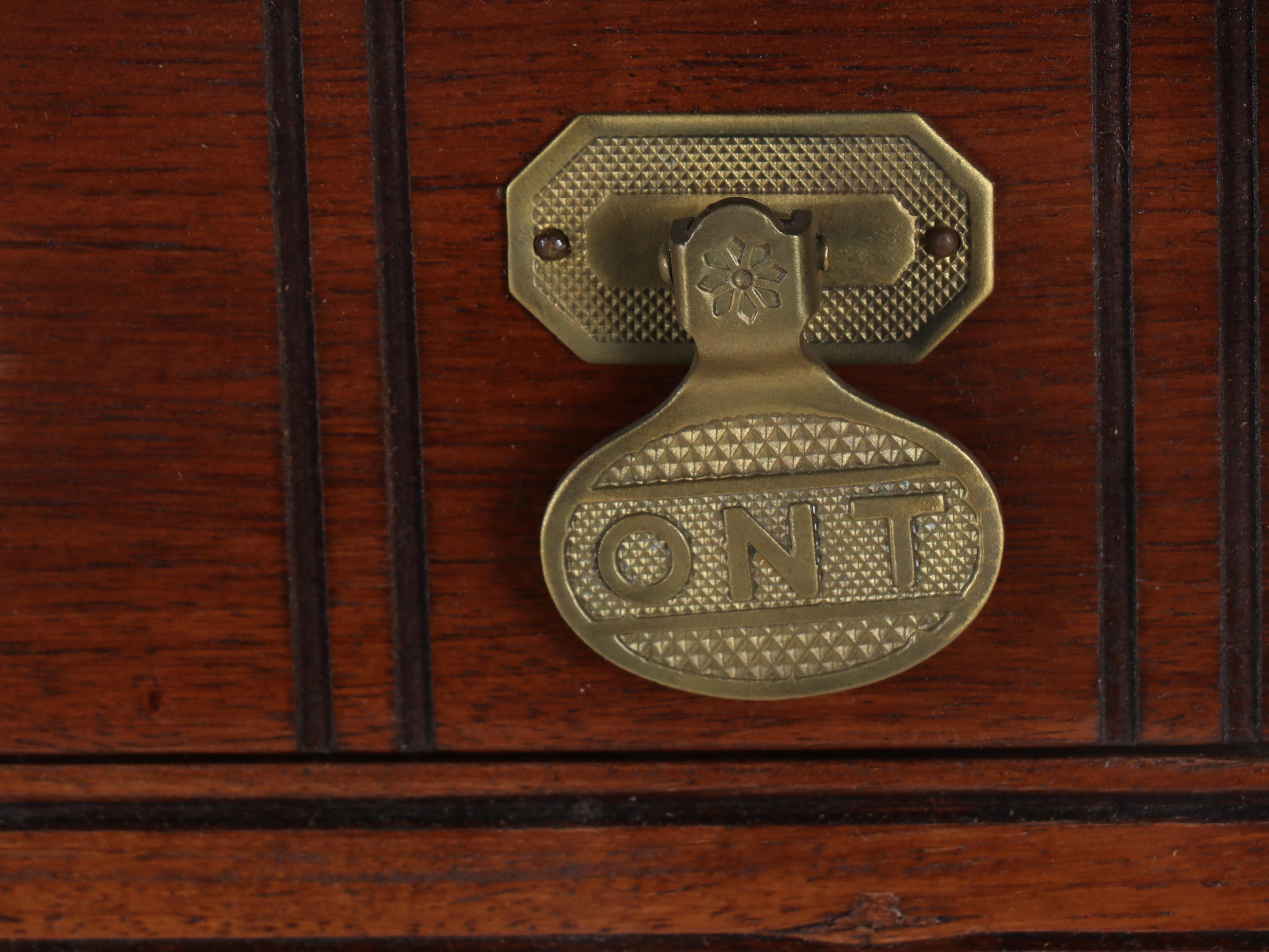 George A. Clark Victorian Six-Drawer Wood Spool Cabinet