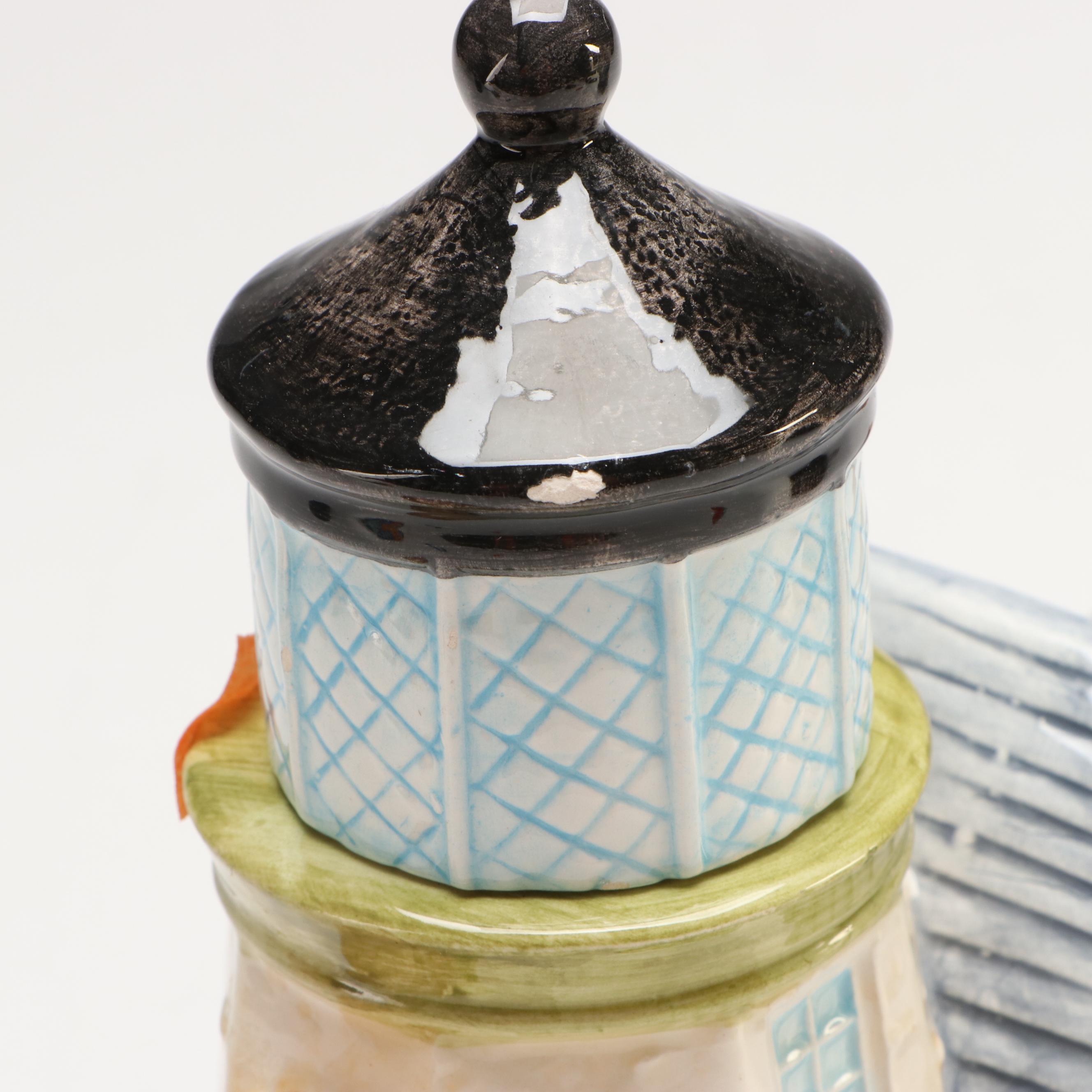 Fitz & Floyd "Owl Capone" with More Art Pottery Teapots and Creamers