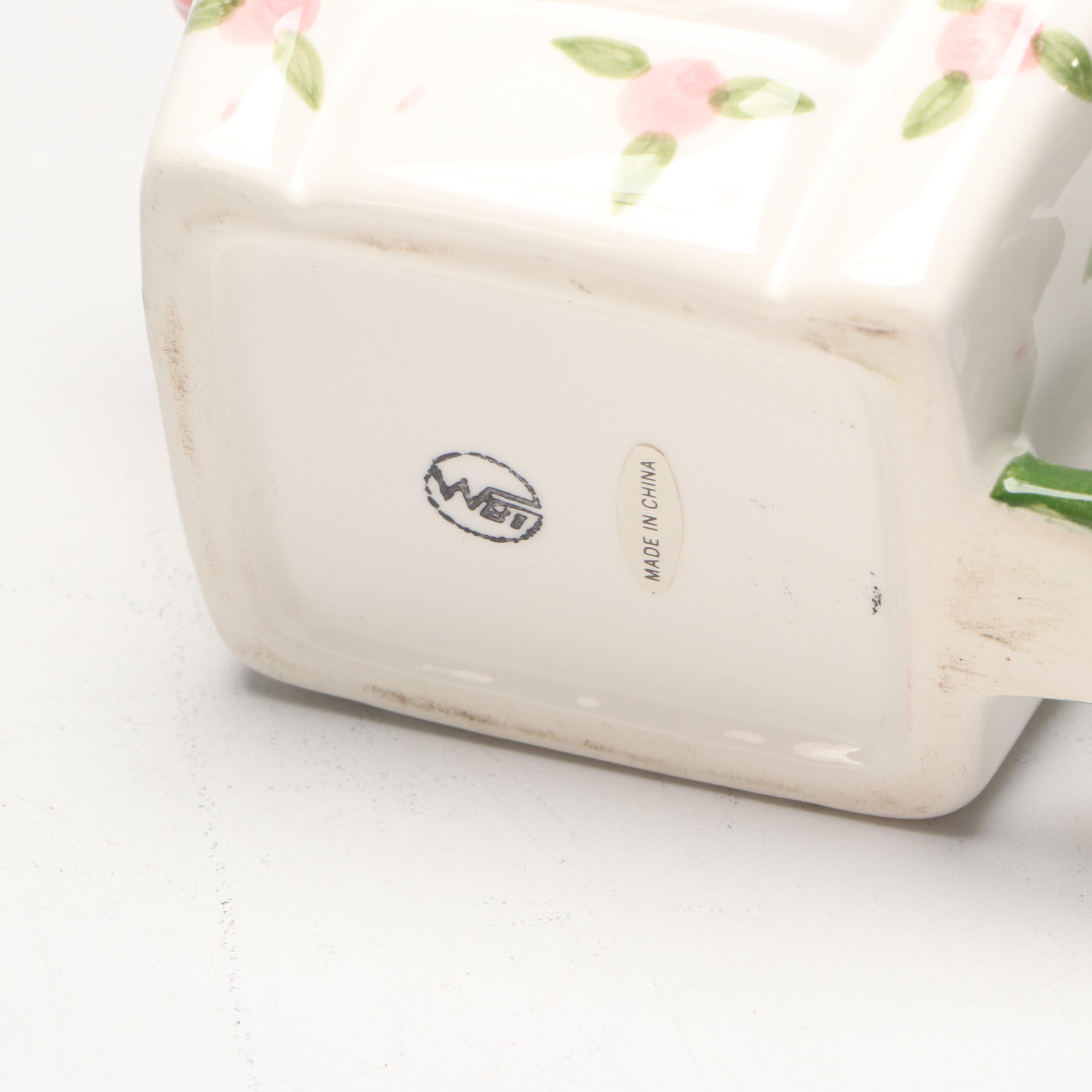 Fitz & Floyd "Owl Capone" with More Art Pottery Teapots and Creamers