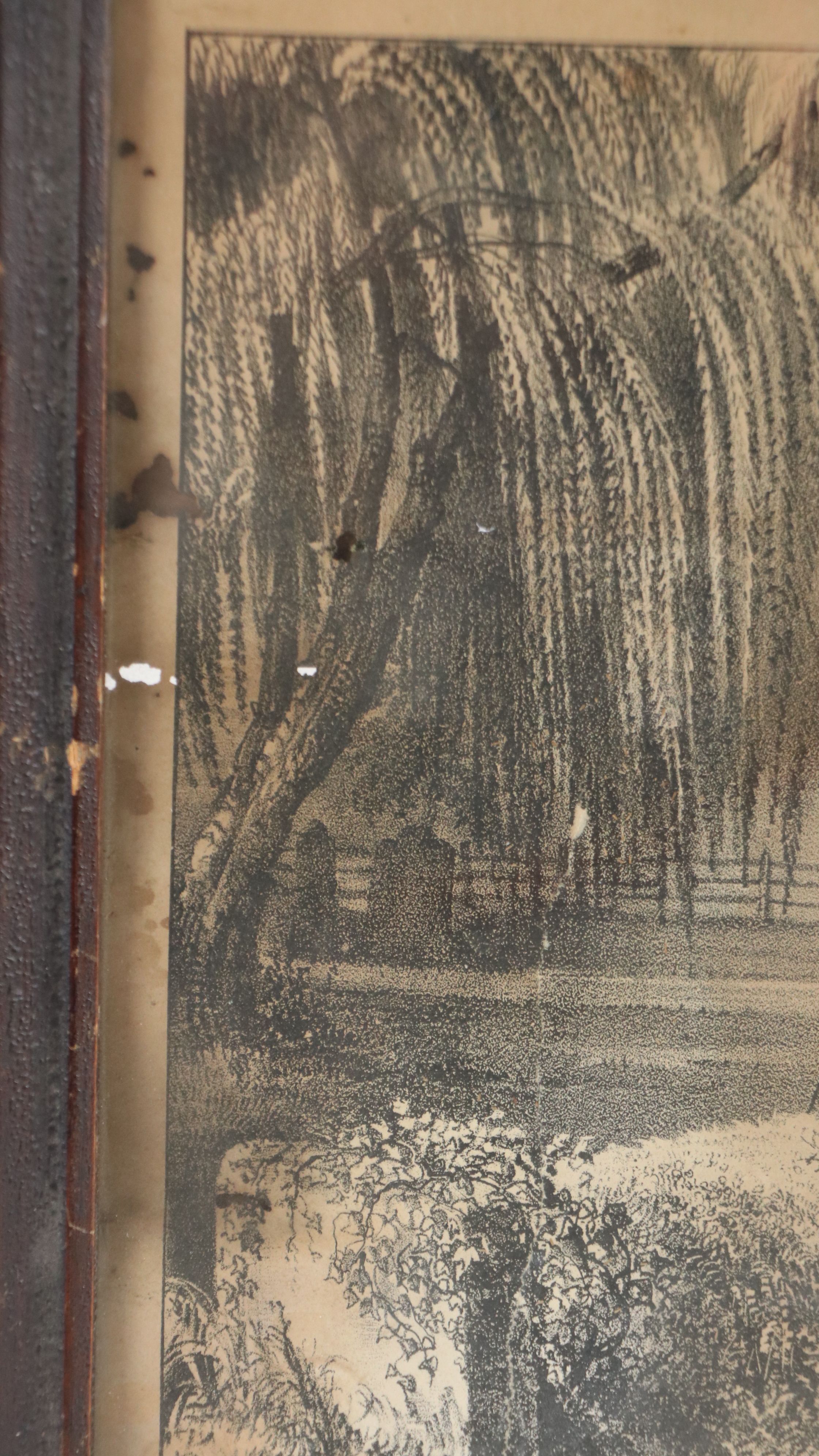 Currier and Ives Lithograph "The Grave of Stonewall Jackson," Circa 1870