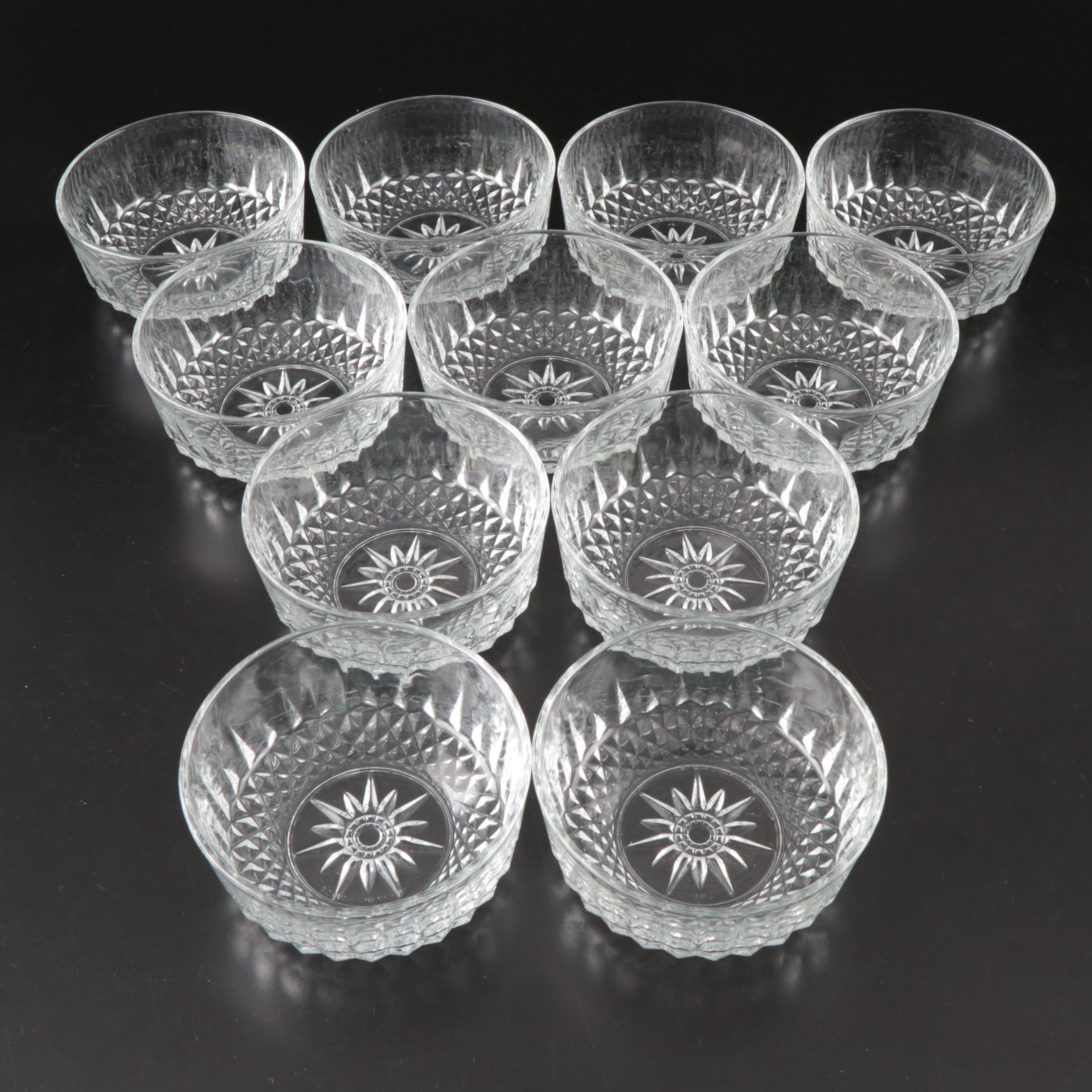 Mikasa Crystal Candlesticks with Arcoroc Glass Bowls and Other Serverware