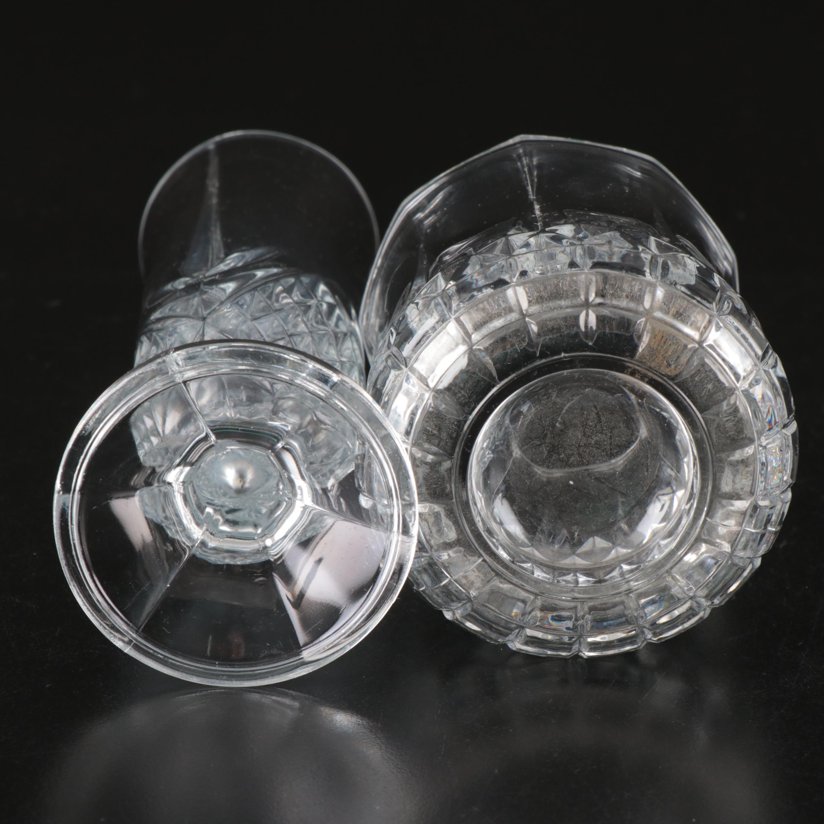 Mikasa Crystal Candlesticks with Arcoroc Glass Bowls and Other Serverware