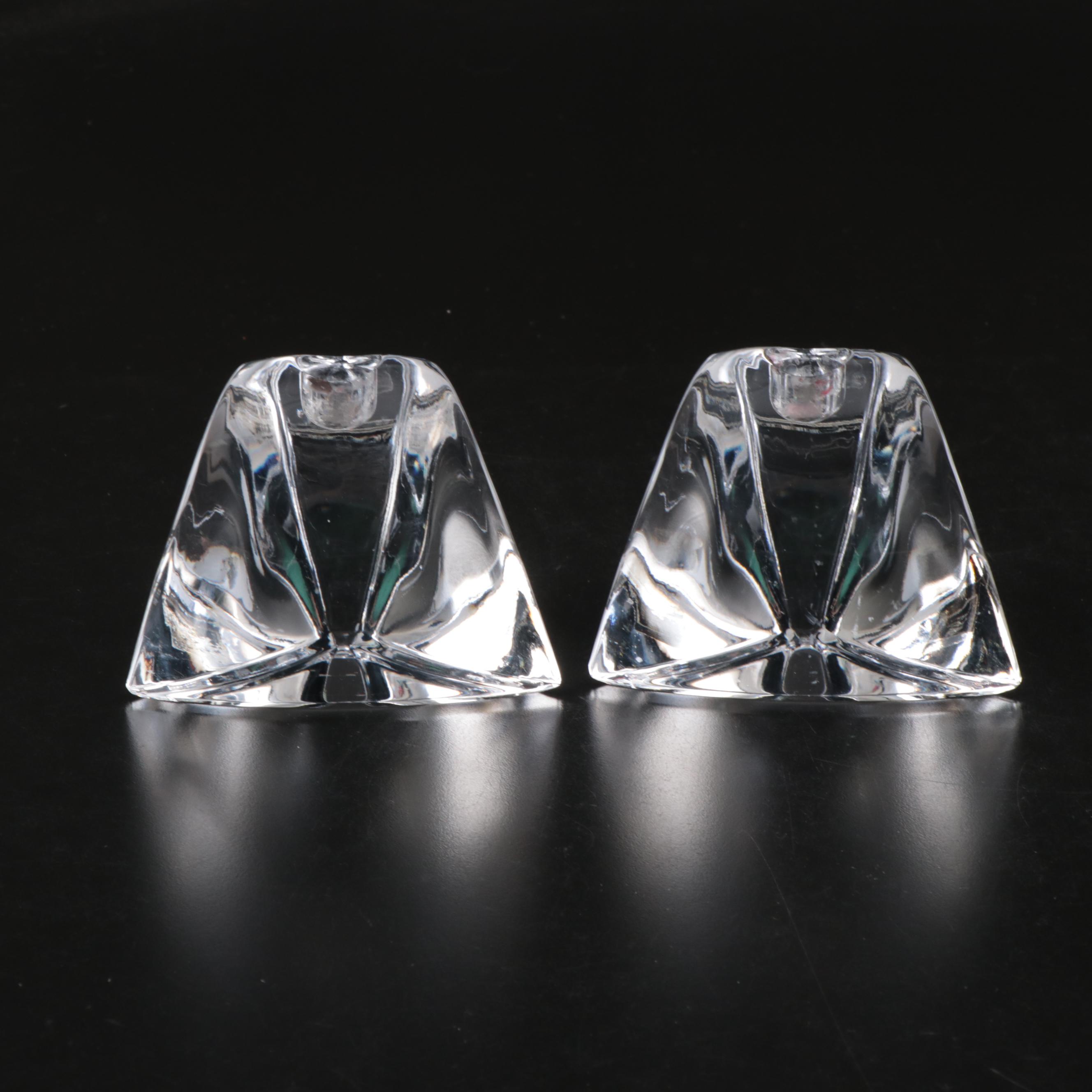 Mikasa Crystal Candlesticks with Arcoroc Glass Bowls and Other Serverware