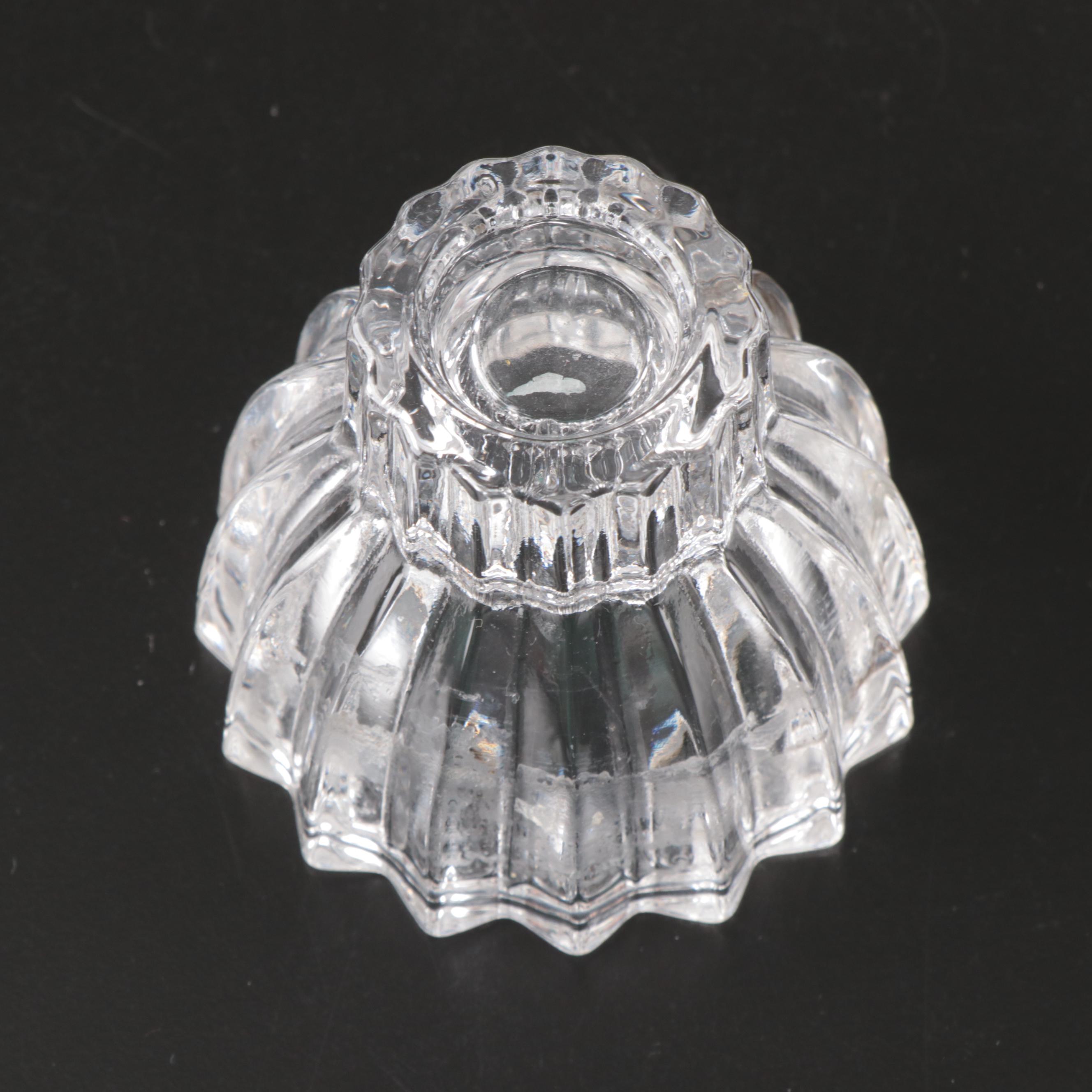 Mikasa Crystal Candlesticks with Arcoroc Glass Bowls and Other Serverware