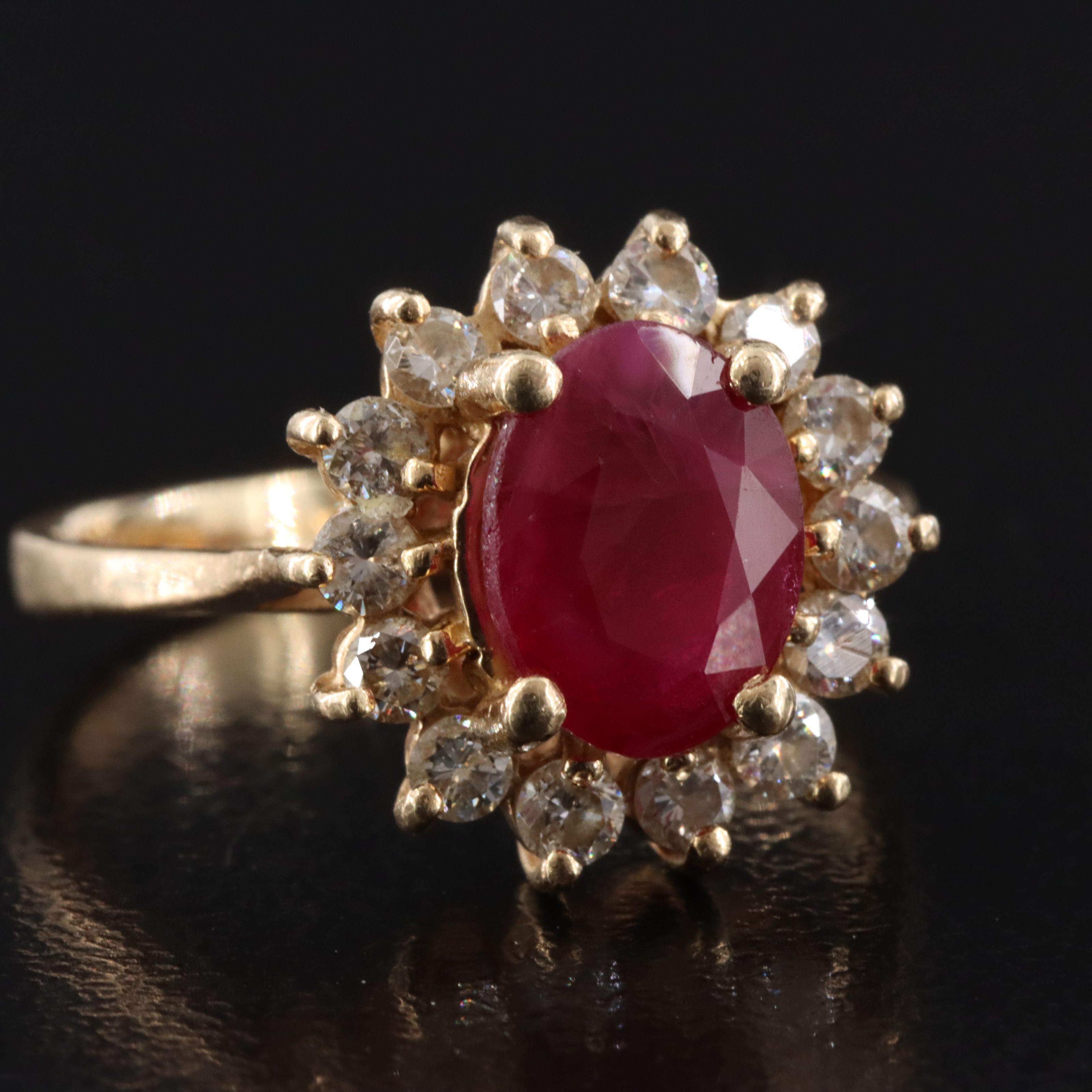 14K 1.44 CT Ruby and Diamond Ring