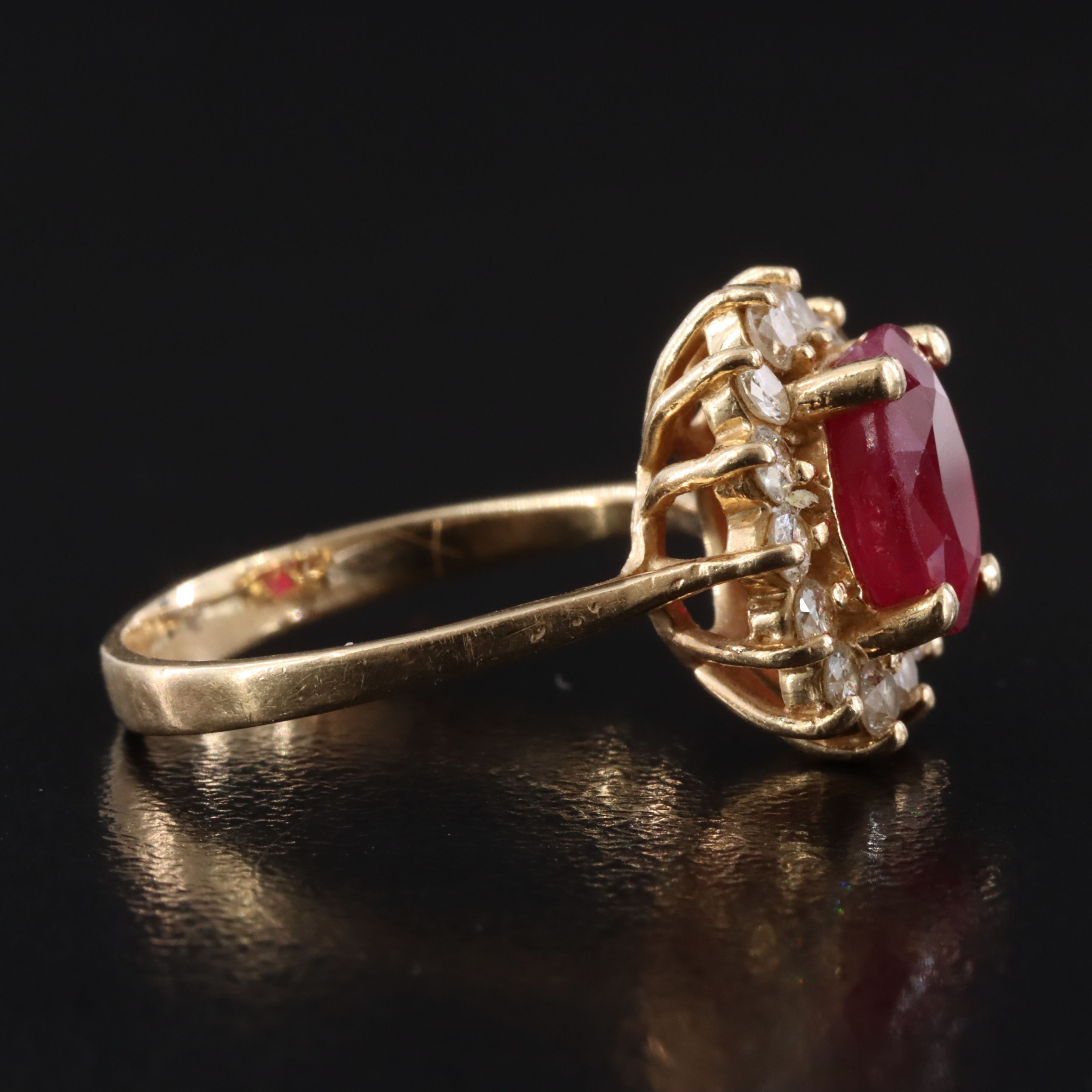 14K 1.44 CT Ruby and Diamond Ring
