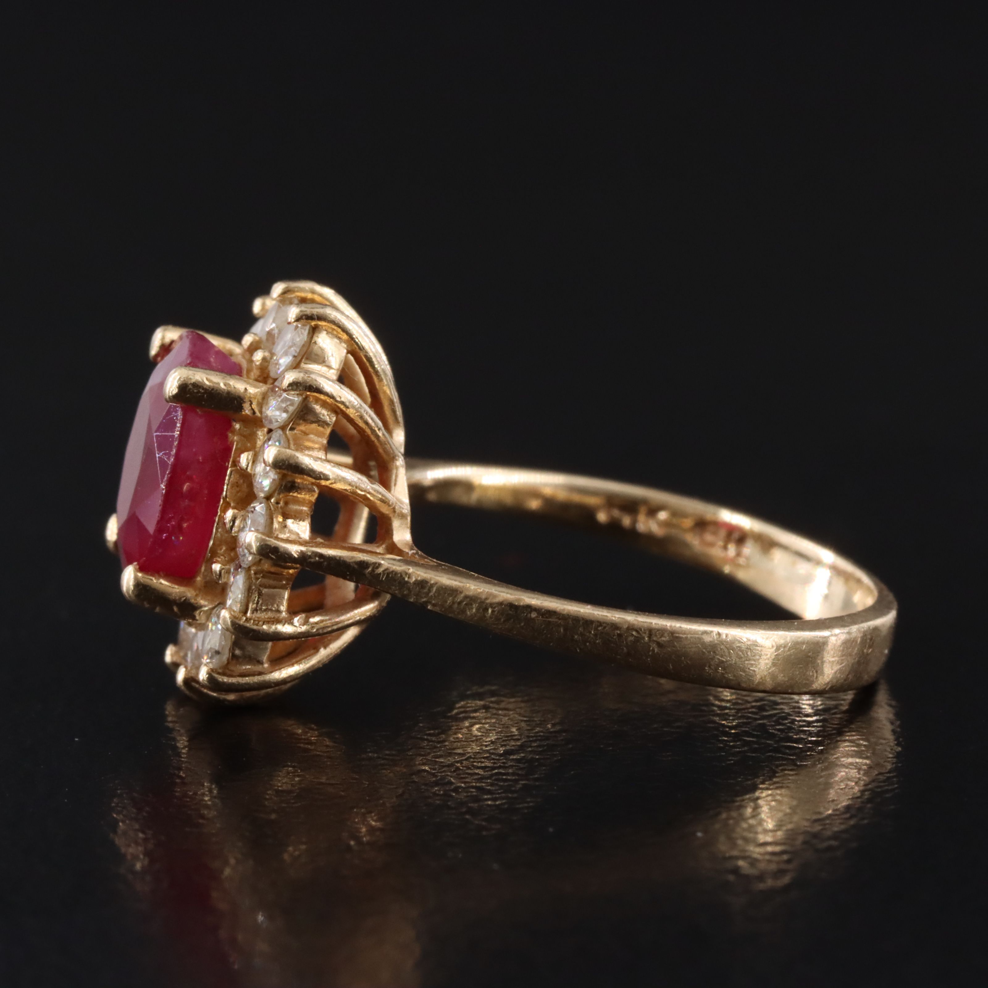 14K 1.44 CT Ruby and Diamond Ring