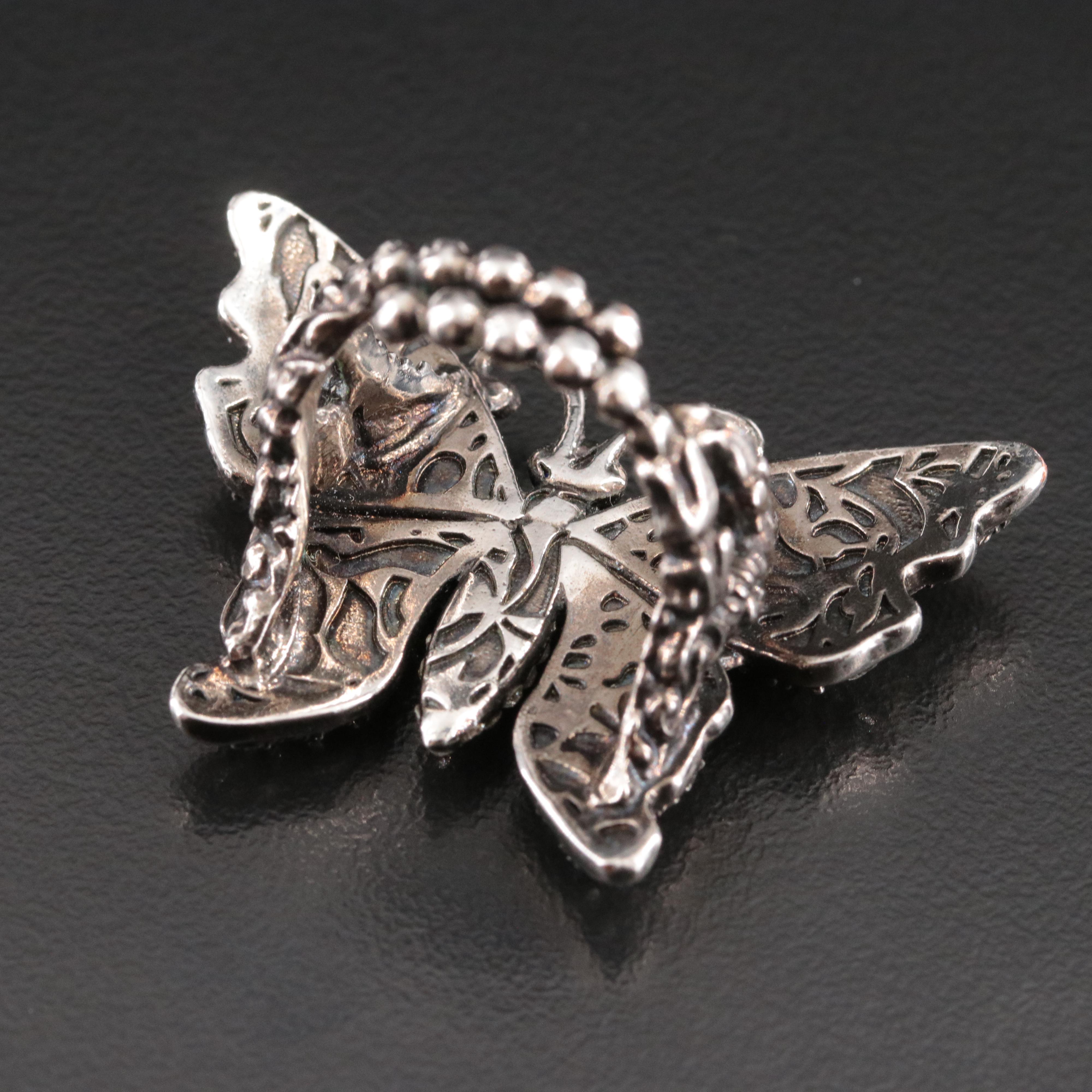 Gucci Crystal Butterfly Ring