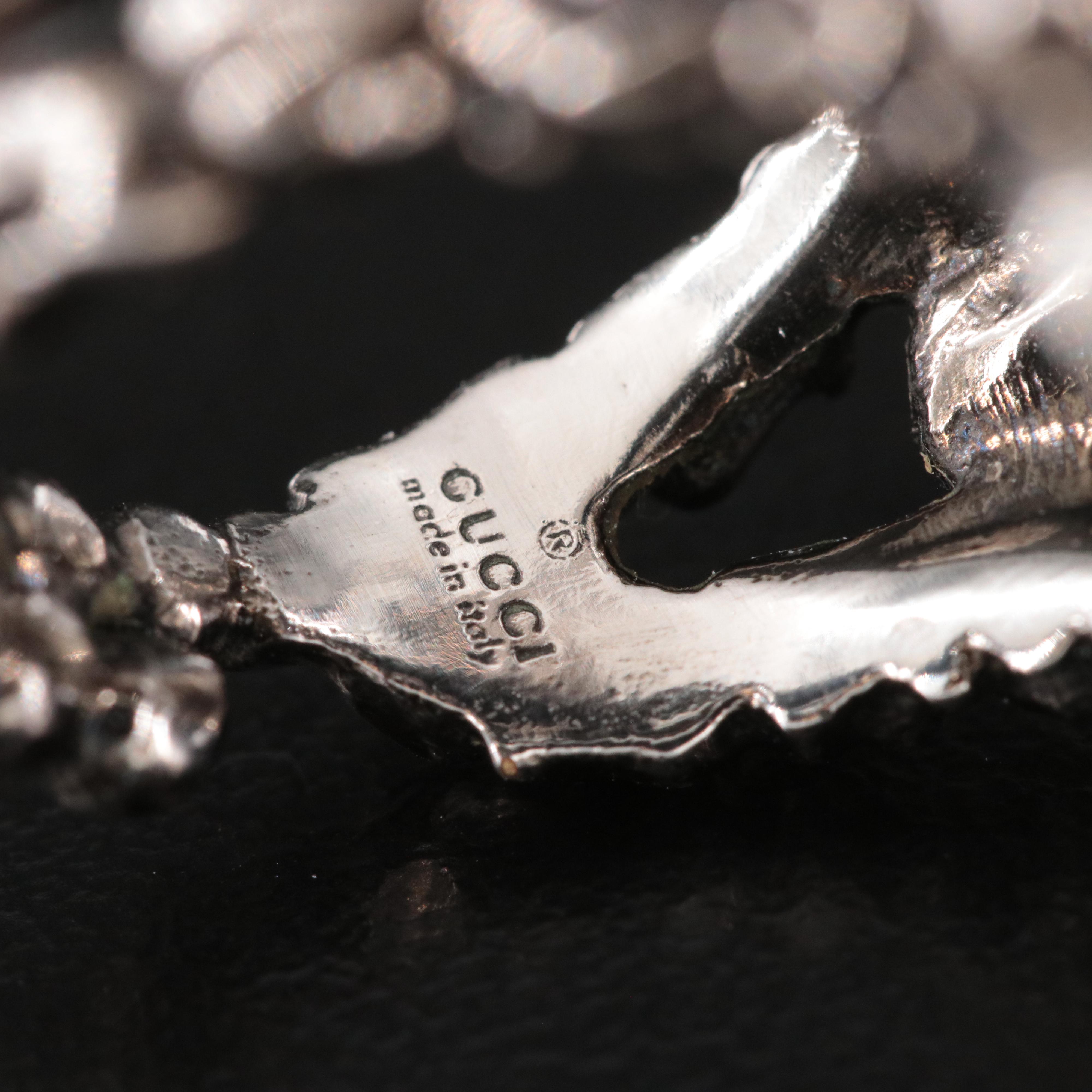 Gucci Crystal Butterfly Ring