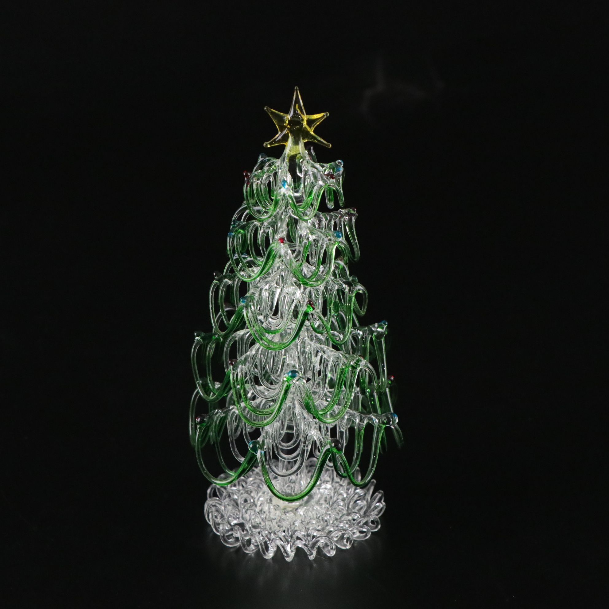 Spun Glass Christmas Trees and Other Figurines