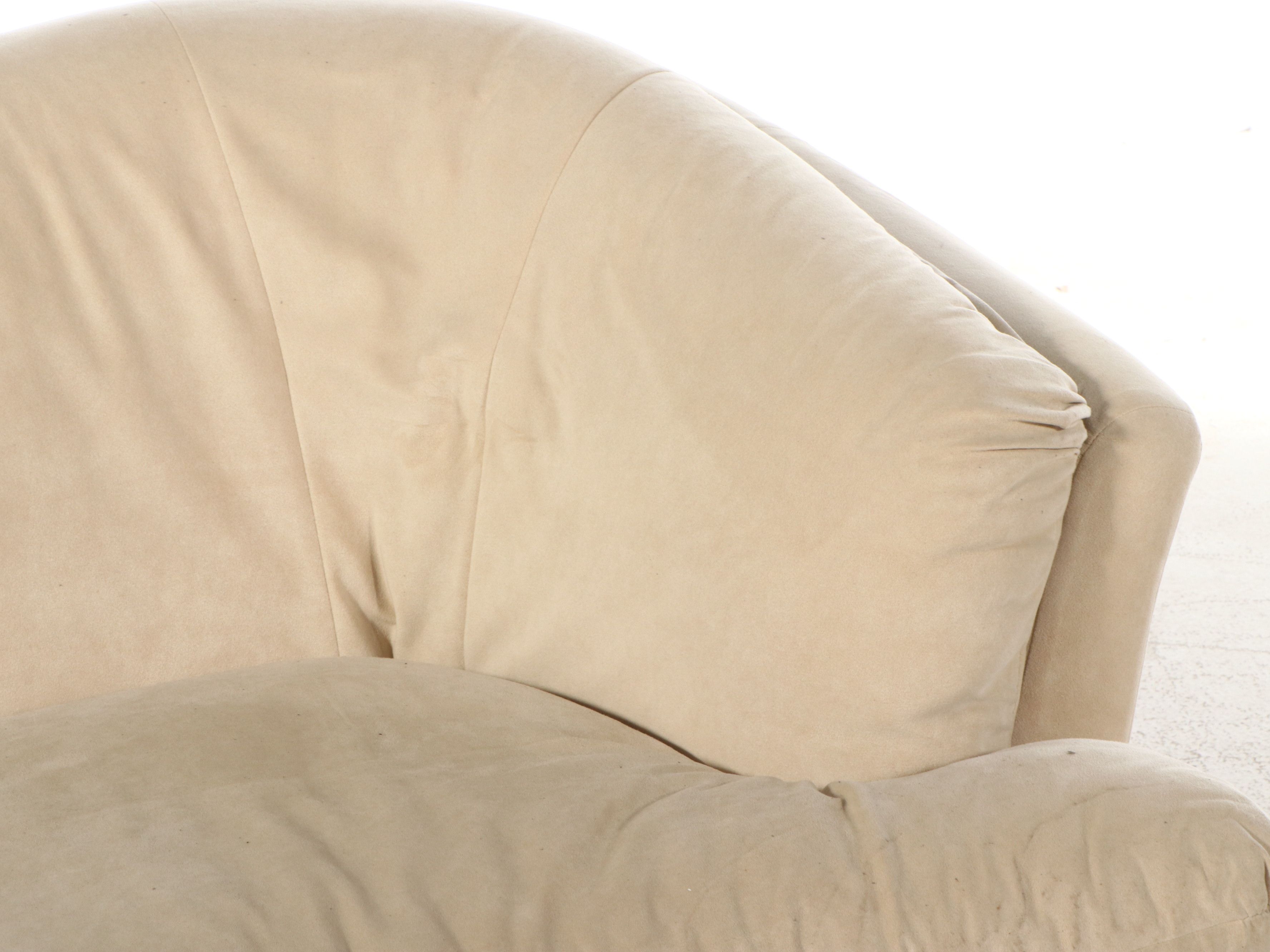 Jaymar Furniture Postmodern Style Upholstered Felt Rounded-Back Sofa