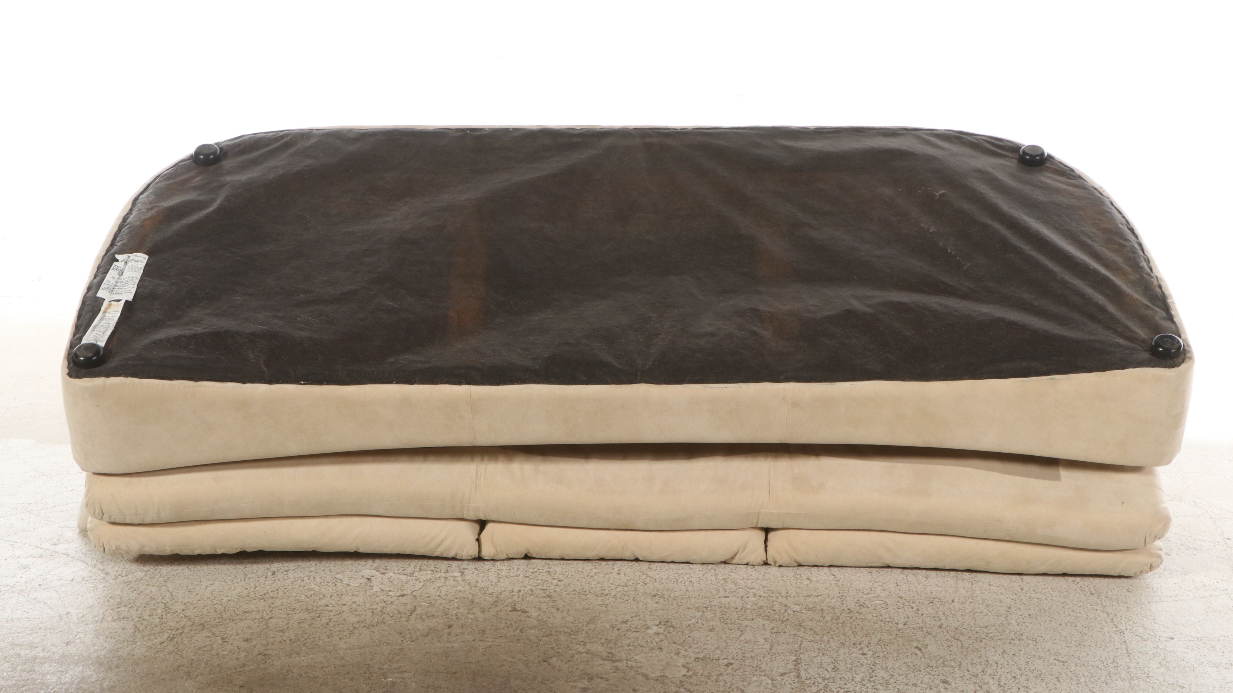 Jaymar Furniture Postmodern Style Upholstered Felt Rounded-Back Sofa