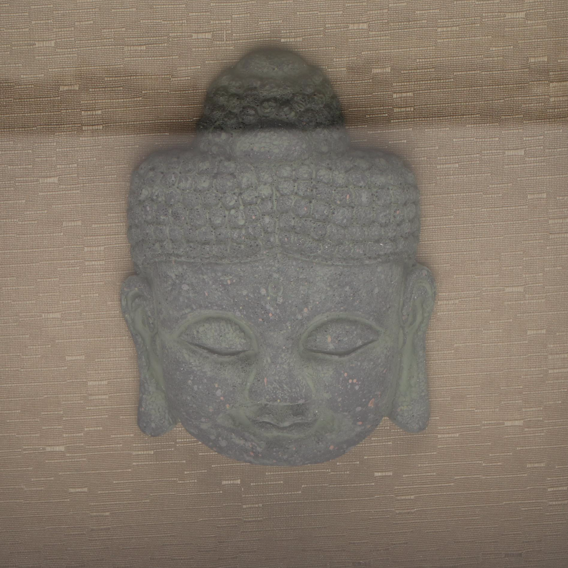 Chinese Porcelain Qing Dynasty Statue with Buddha Head Wall Hanging