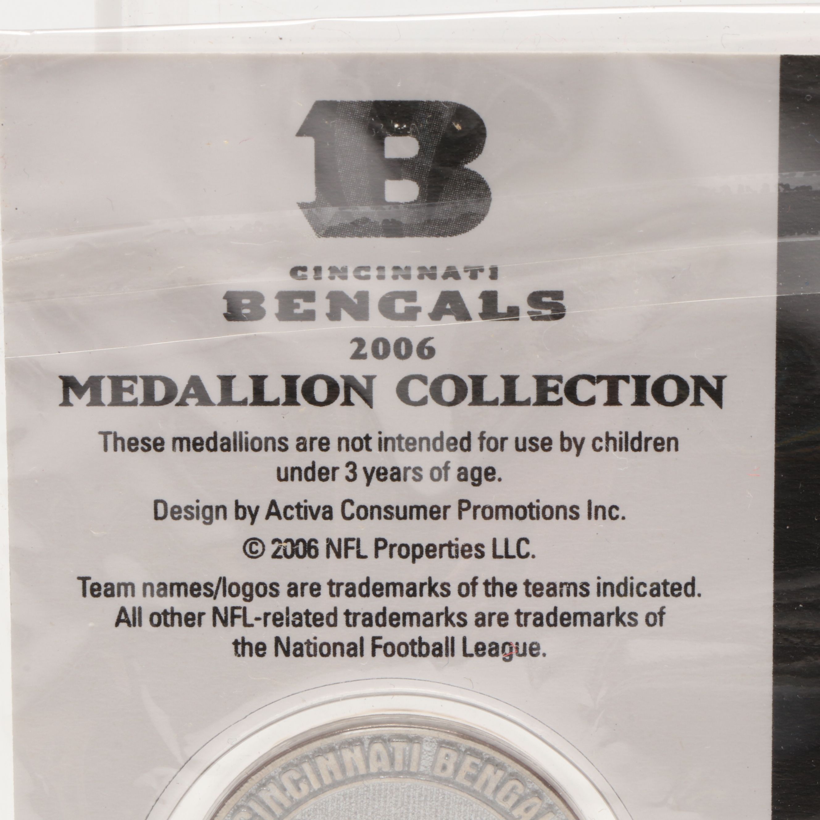 The Highland Mint Cincinnati Bengals Ring of Honor Coins with 2006 Medallions