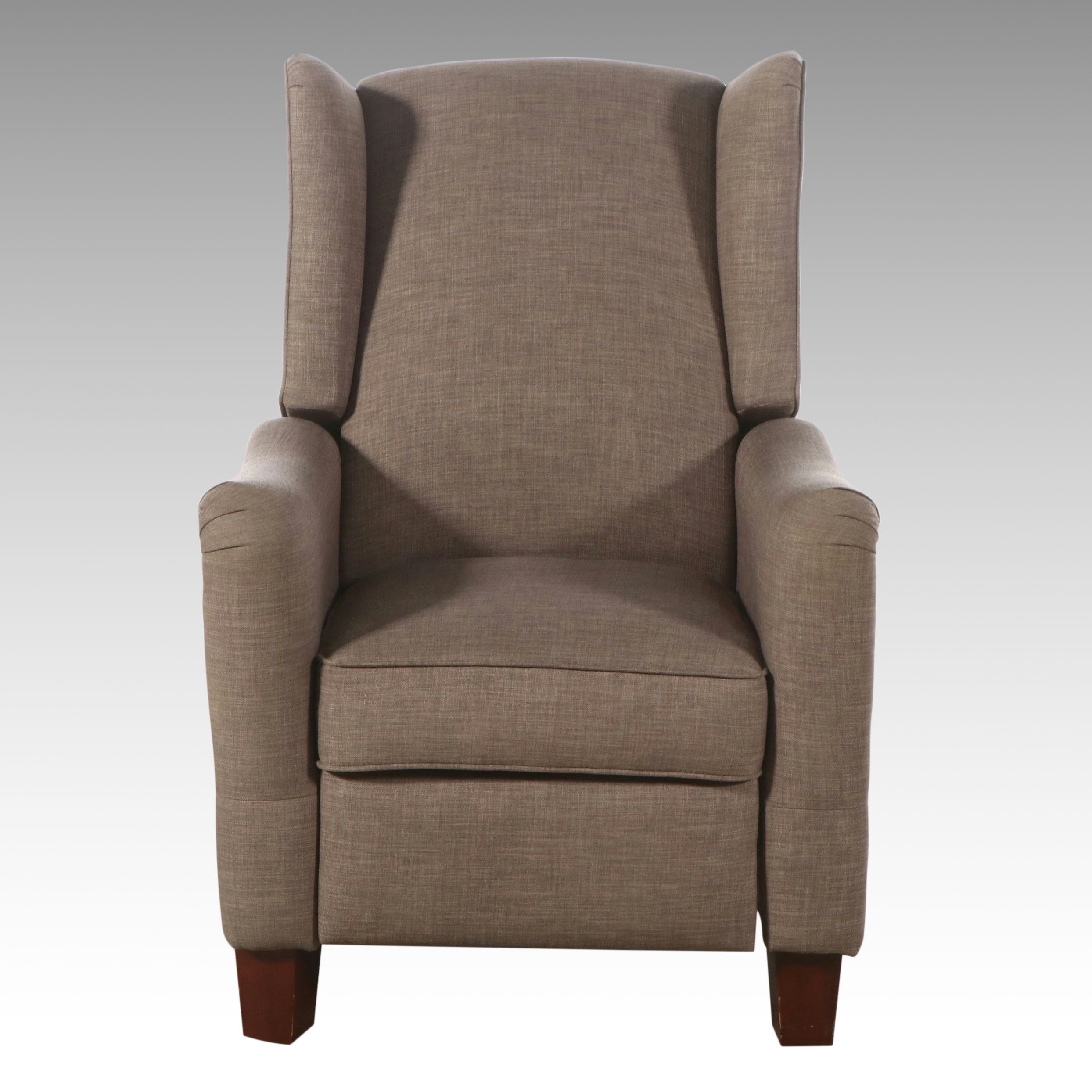 Contemporary Upholstered Wingback Recliner