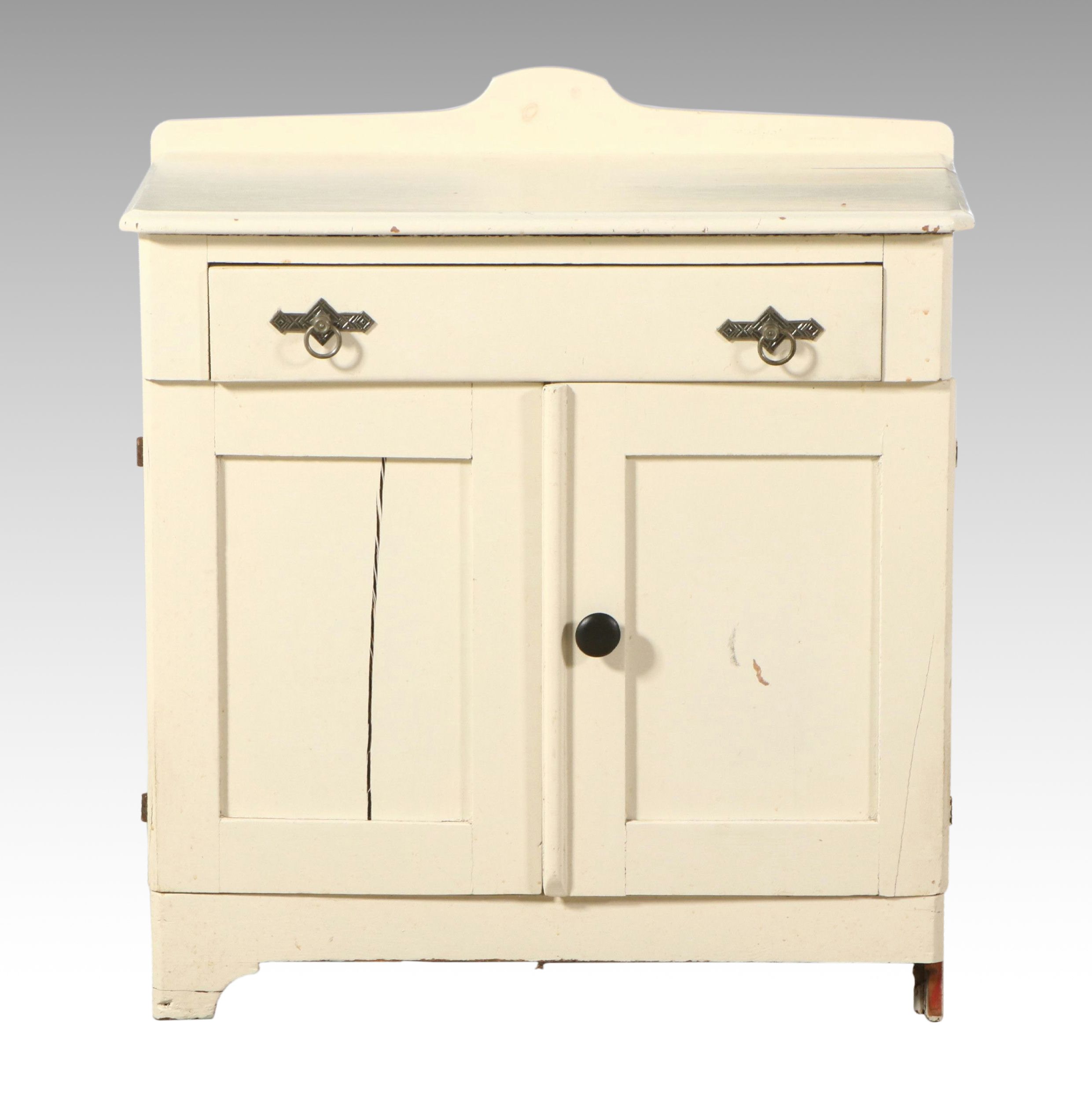 Victorian Knapp Jointed Painted Wood Washstand, 1870-1900