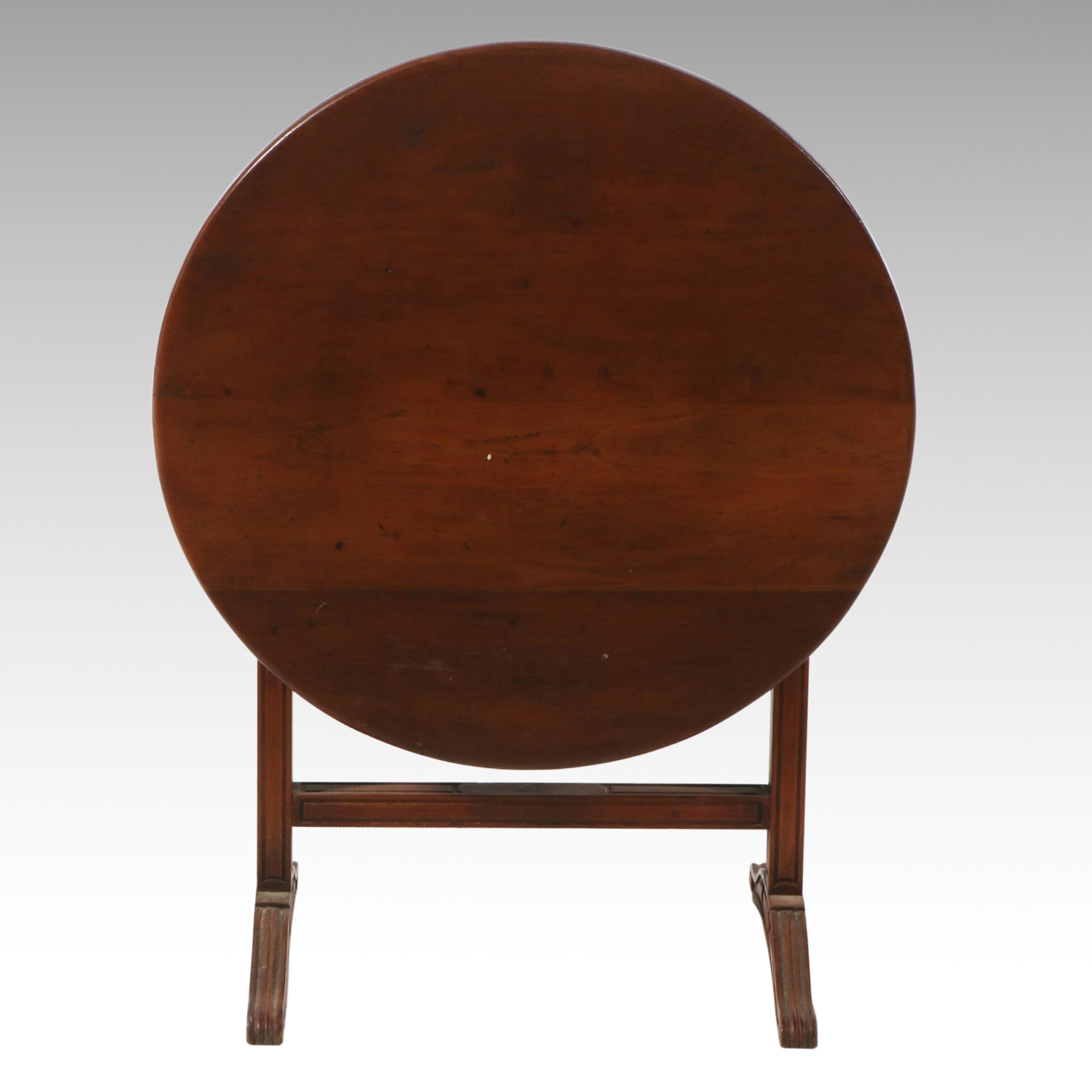 Louis Philippe Style Wooden Tilt-Top Wine Tasting Table