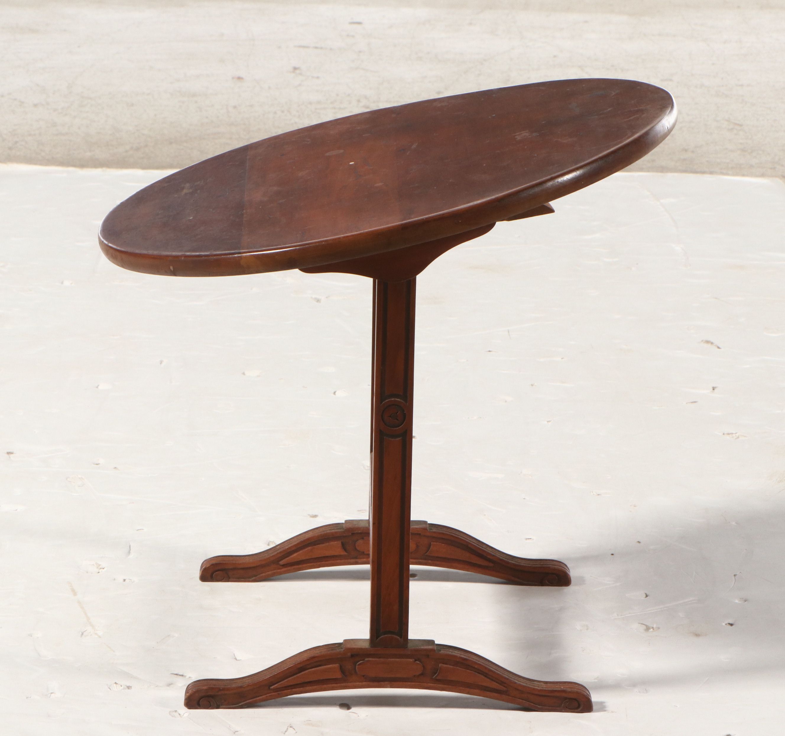 Louis Philippe Style Wooden Tilt-Top Wine Tasting Table